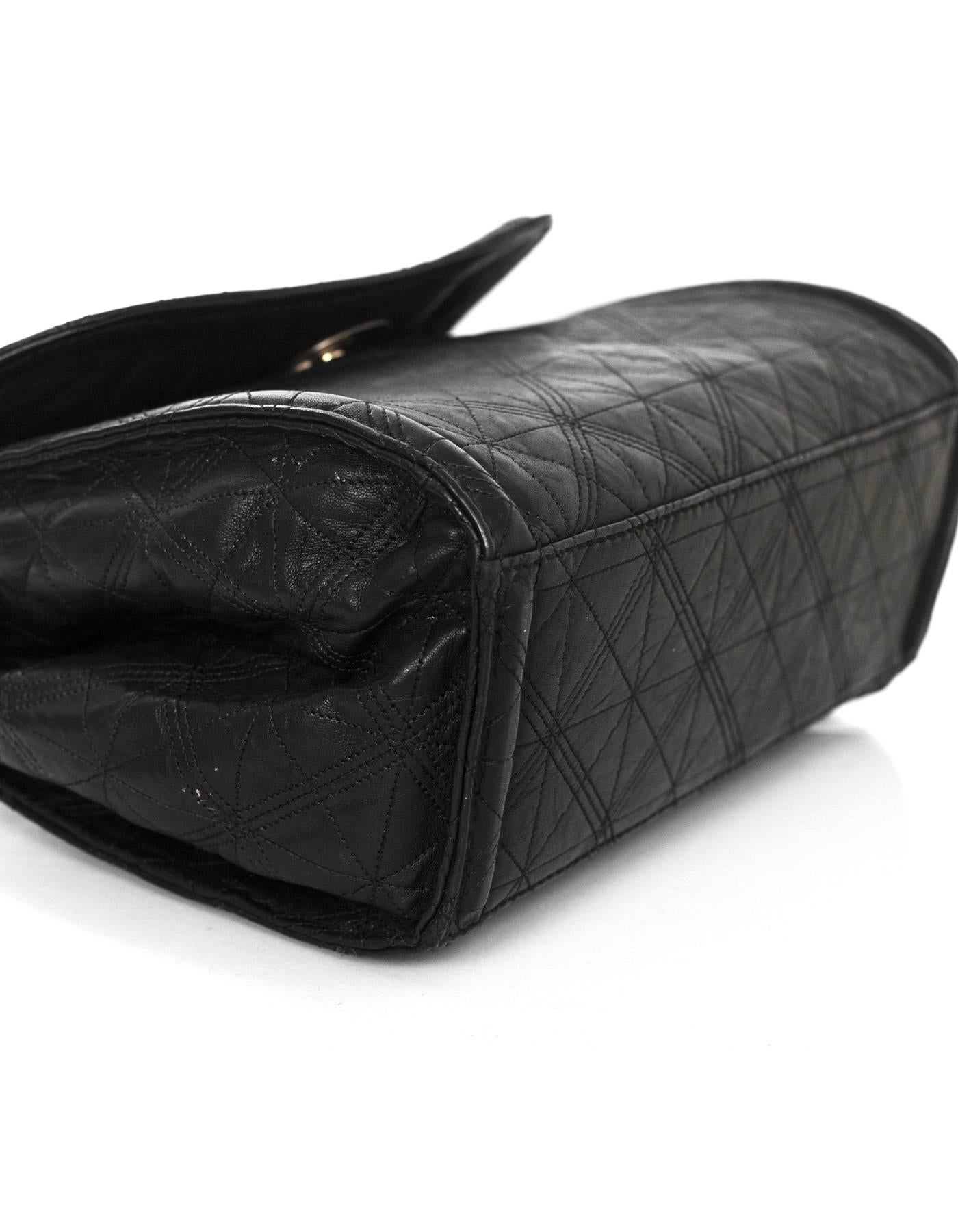 Women's Lanvin Black Quilted Twist Lock Handle Bag