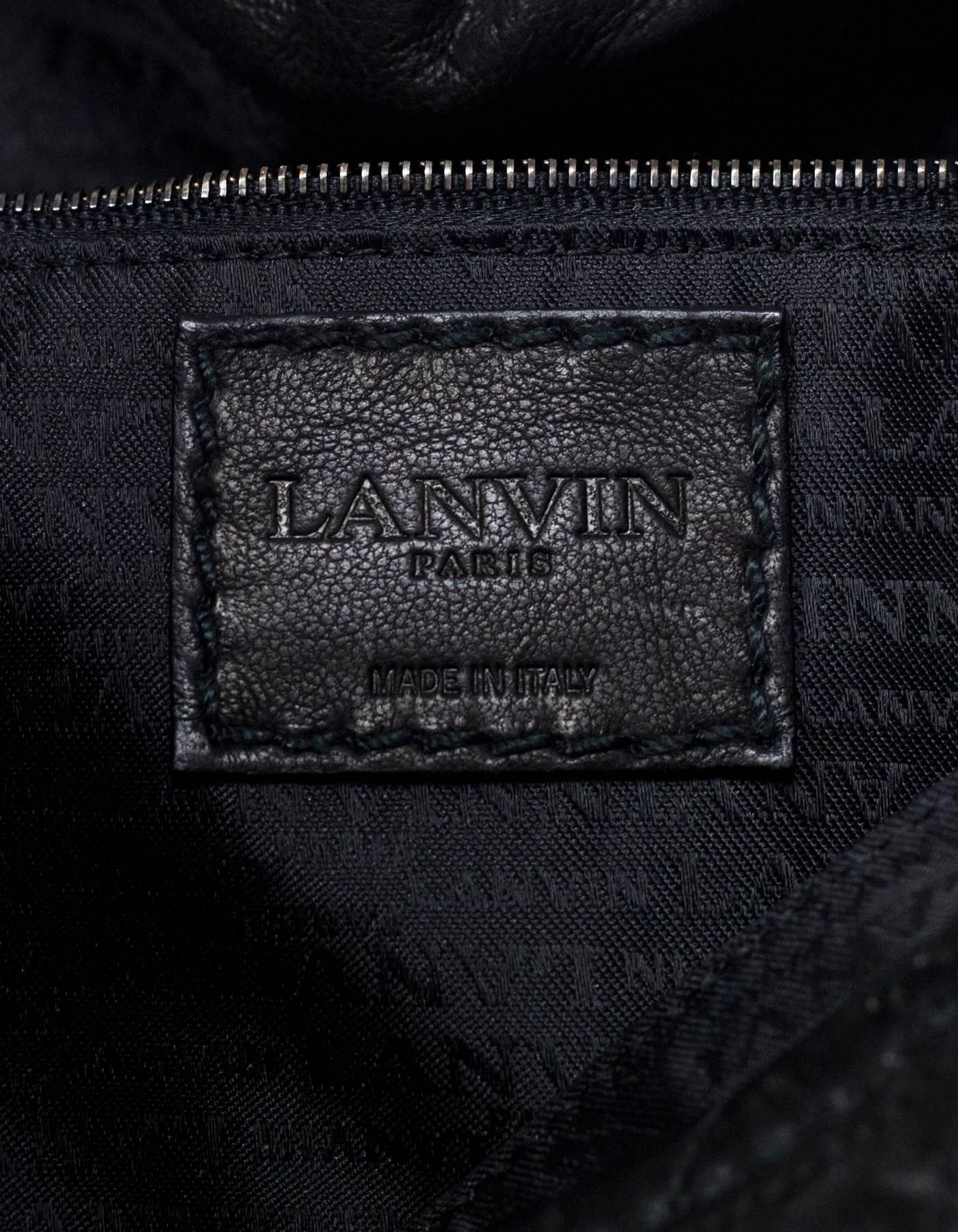 Lanvin Black Quilted Twist Lock Handle Bag 3