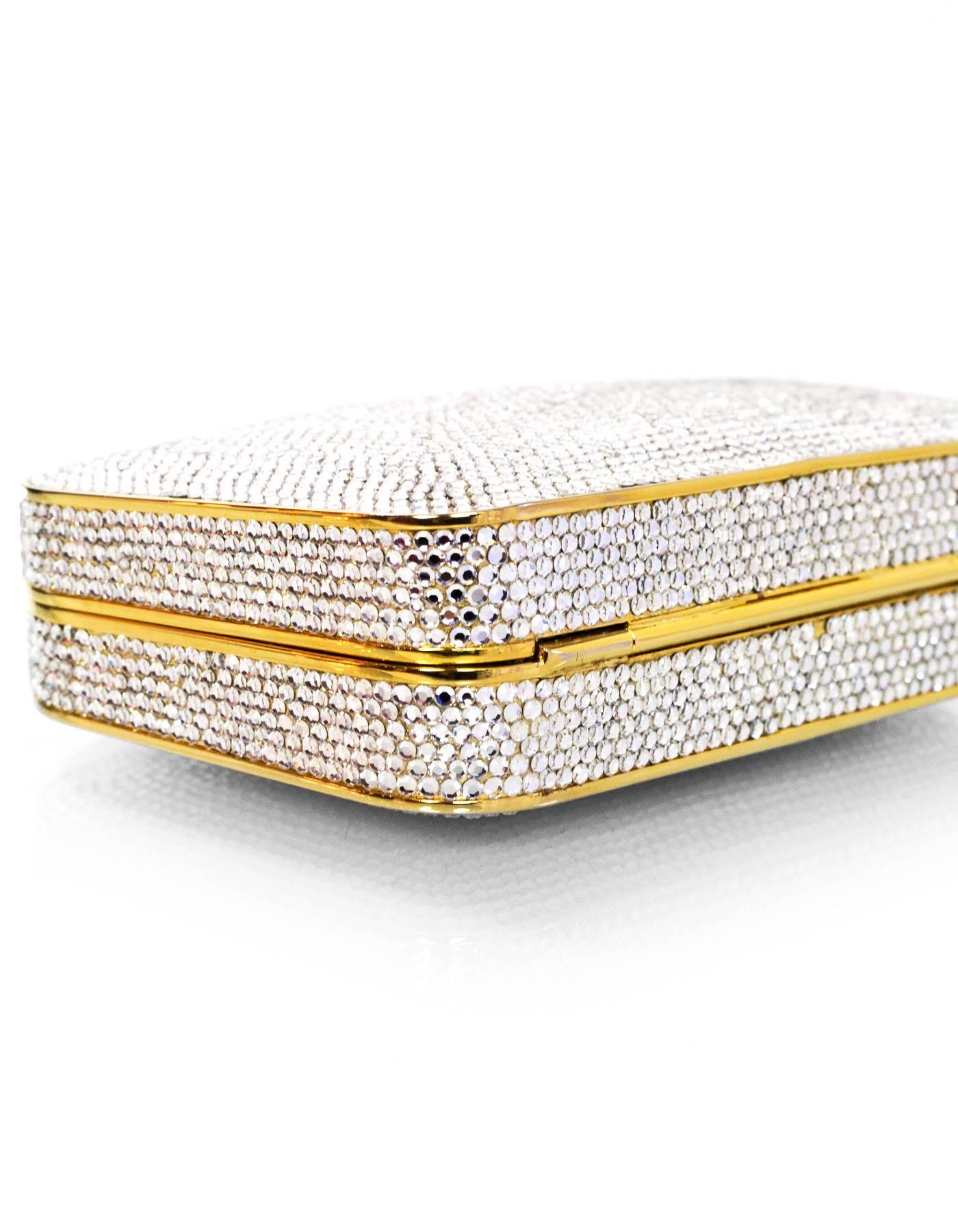 Judith Leiber Crystal Minaudiere Evening Clutch Bag In Excellent Condition In New York, NY
