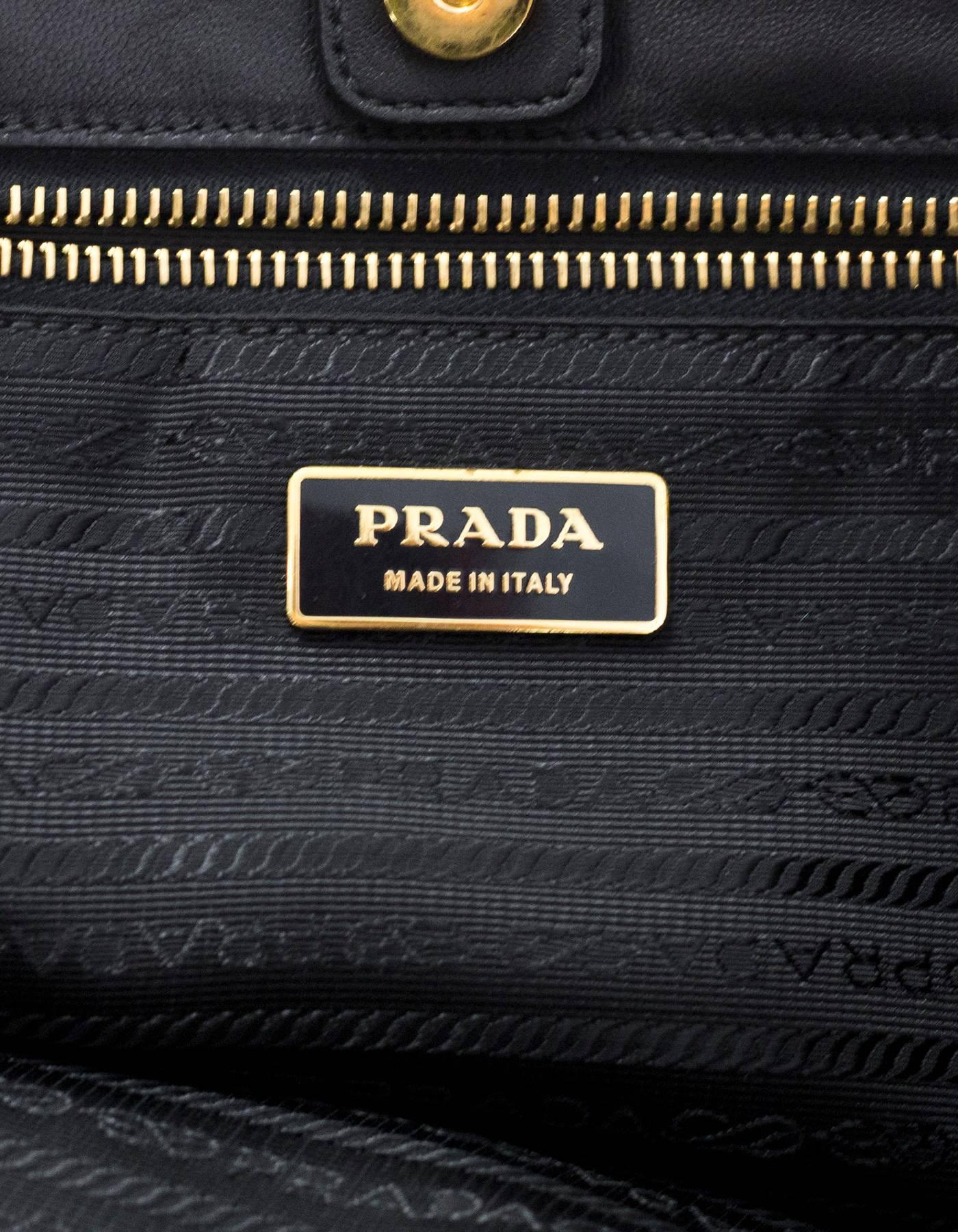 Women's  Prada Black Tessuto Nylon Woven Tote Bag