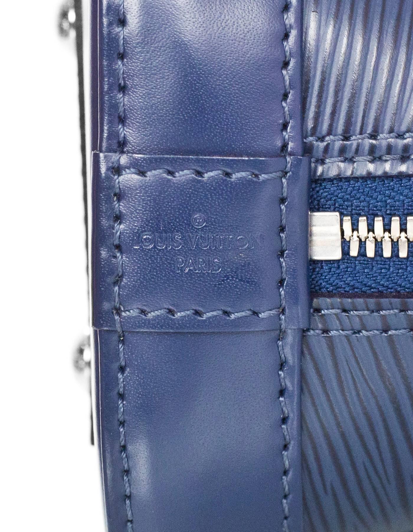 Women's Louis Vuitton Indigo Epi Leather Alma BB Crossbody Bag with Box and DB