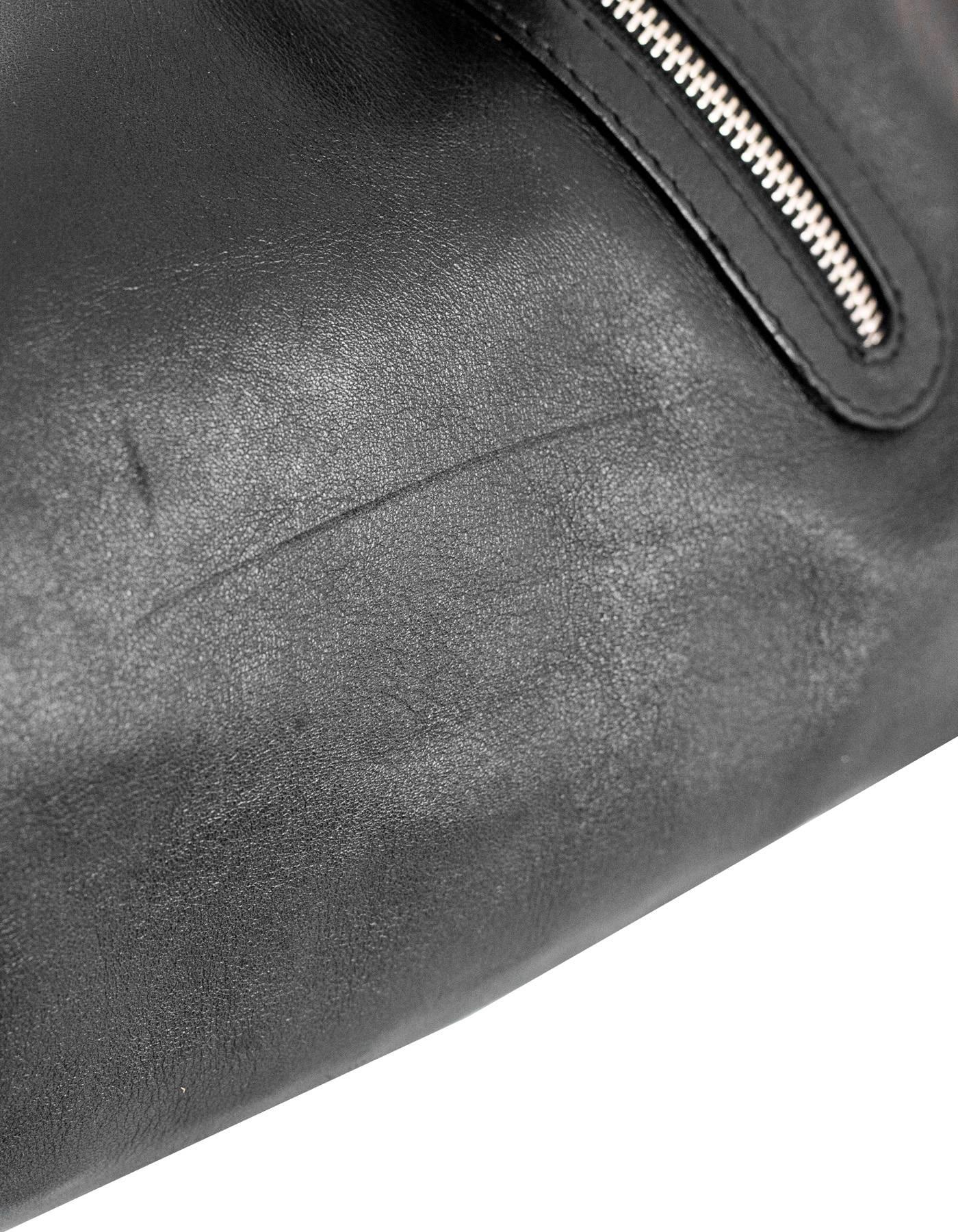 Furla Black Leather Carmen Zip Tote Bag 2
