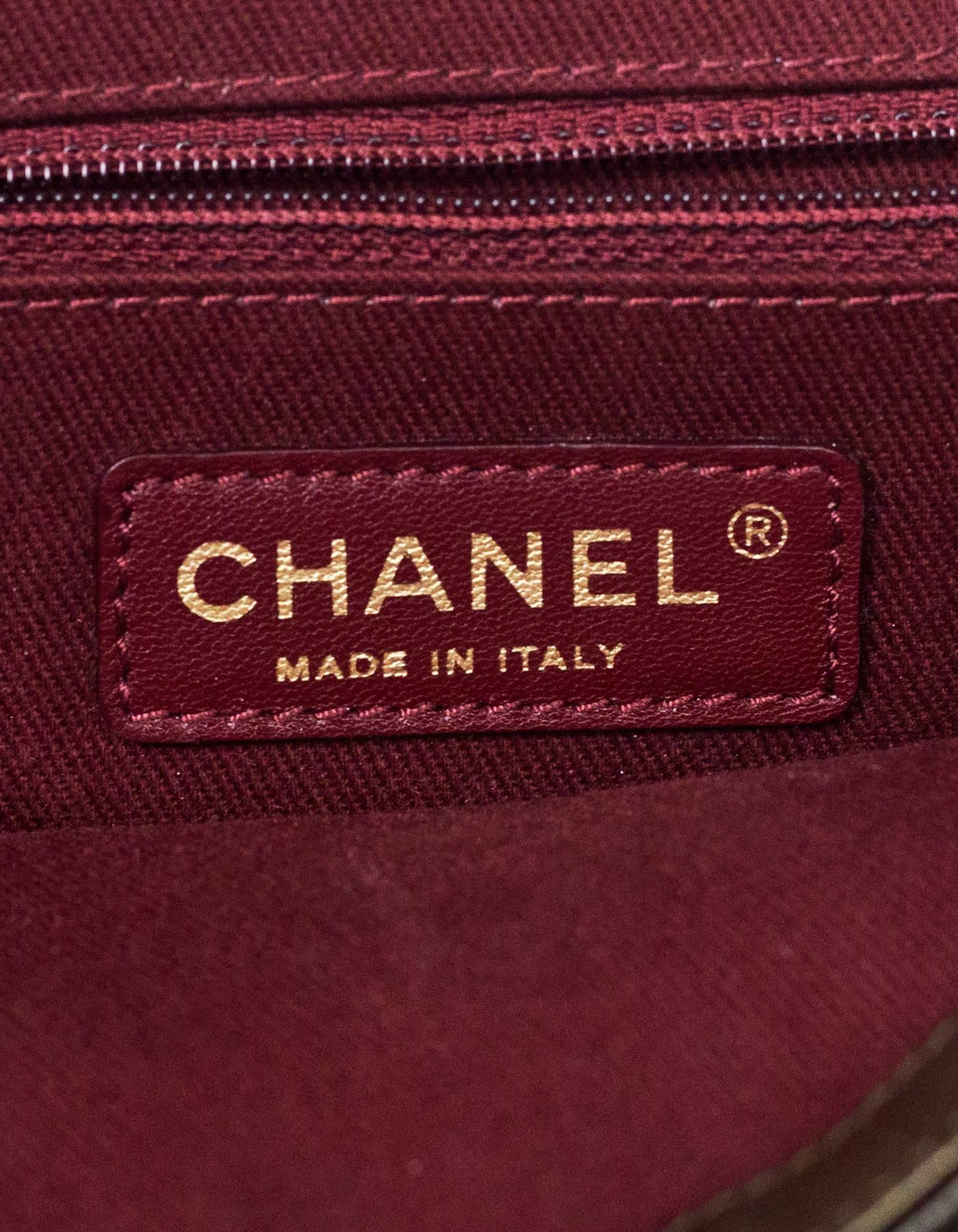 Chanel Metallic Brown Aged Calfskin Small Pondicherry Flap Bag In Excellent Condition In New York, NY