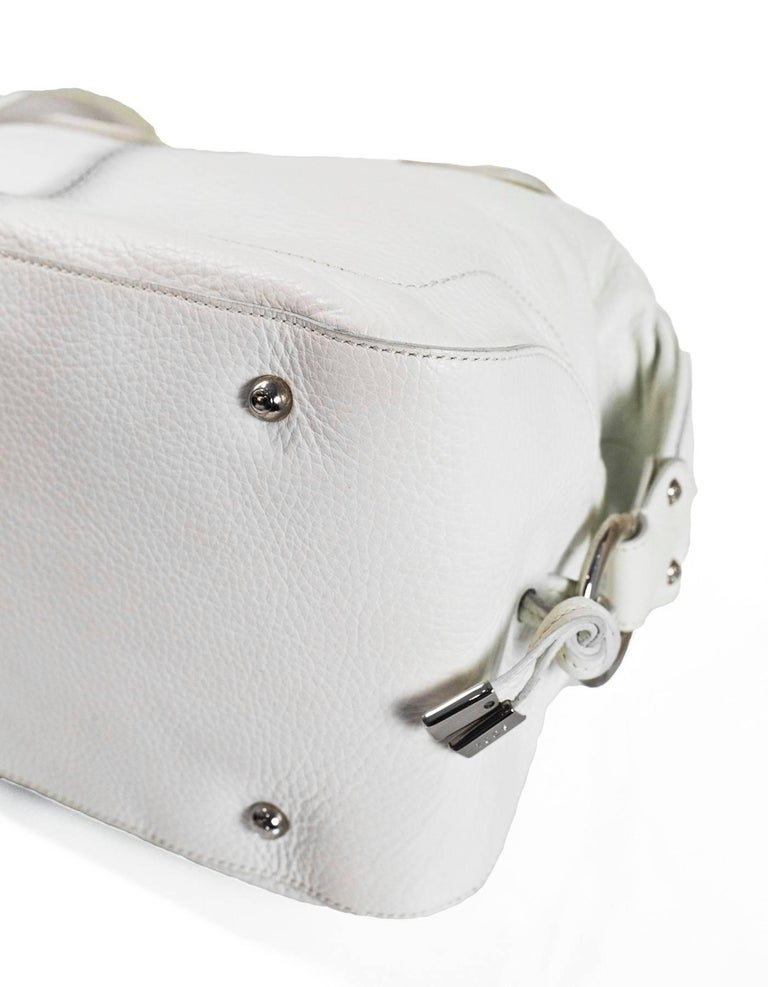 Tod's White Leather Bowler Bag For Sale at 1stDibs