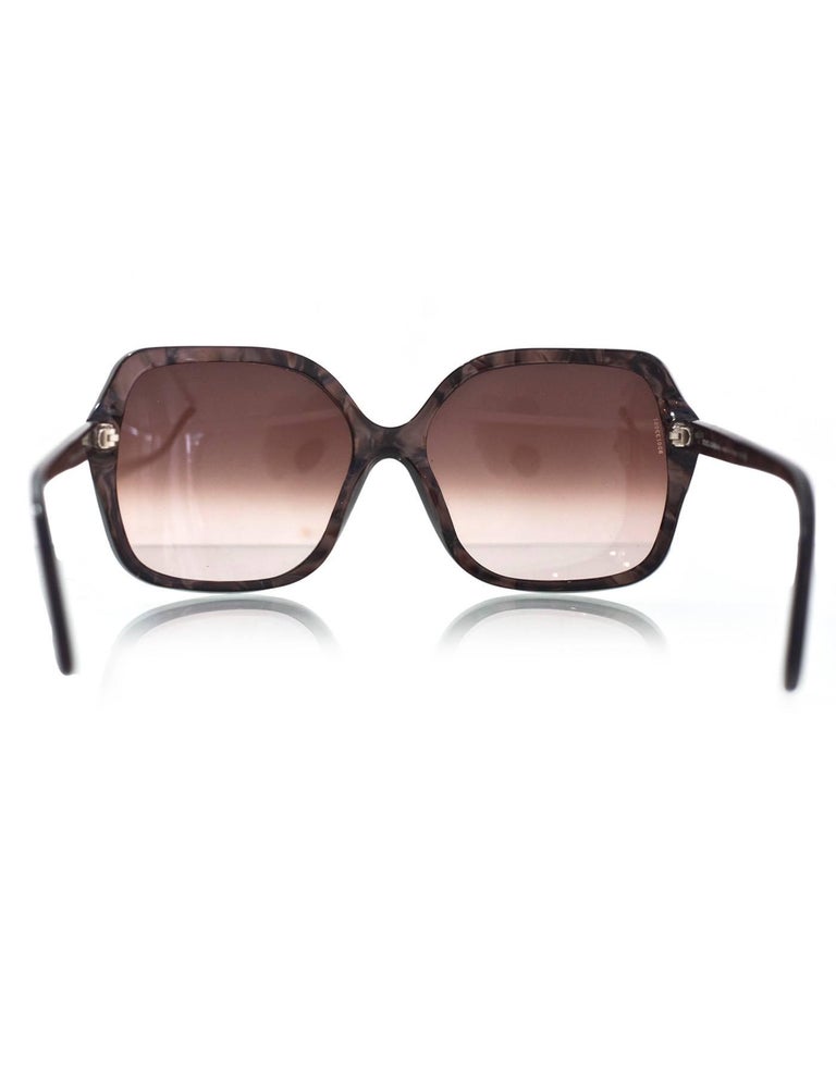 Dolce and Gabbana Taupe Marbled Sunglasses with DB For Sale at 1stDibs