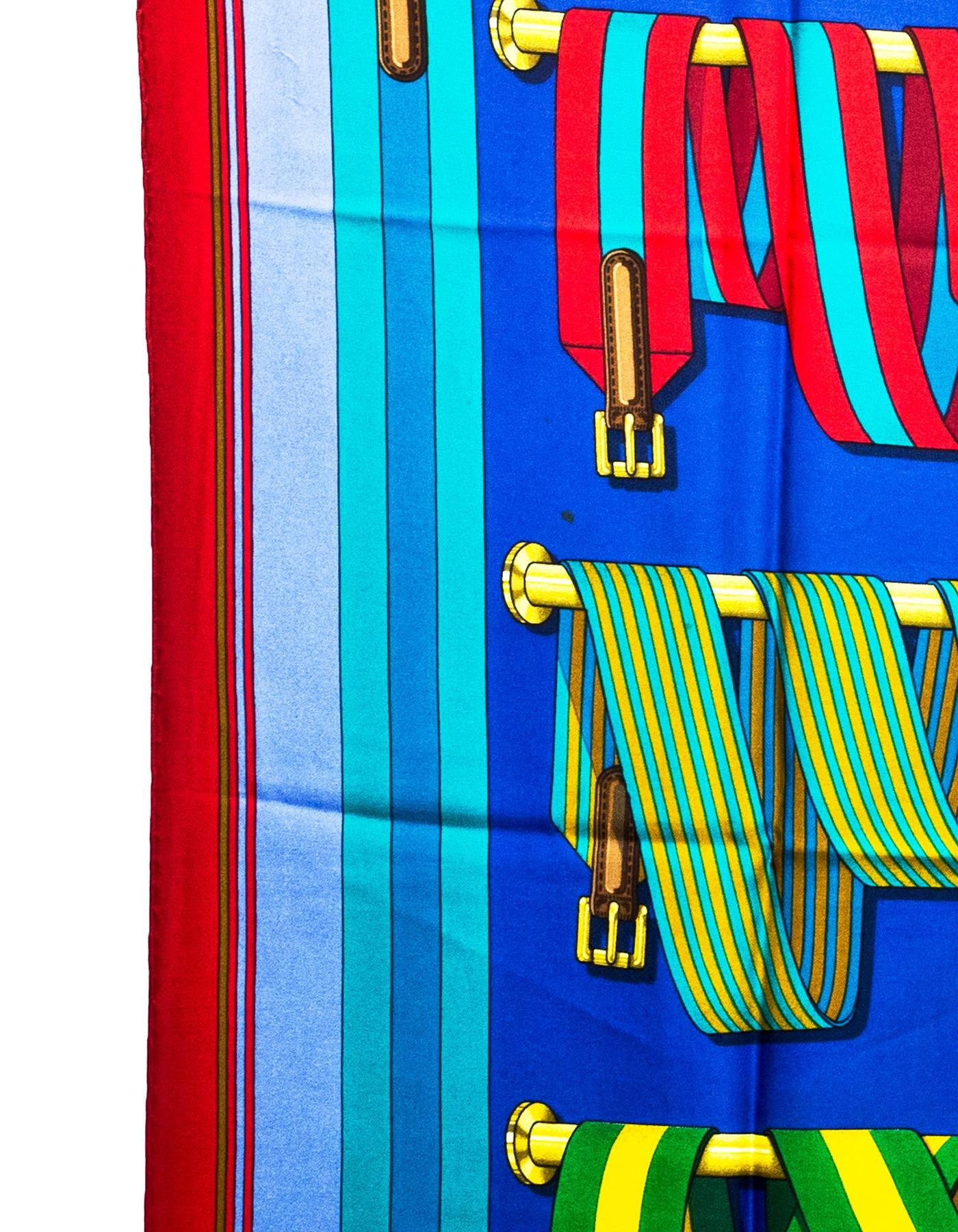 Hermes Covertures et Tenues de Jour Silk 90cm Scarf In Excellent Condition In New York, NY