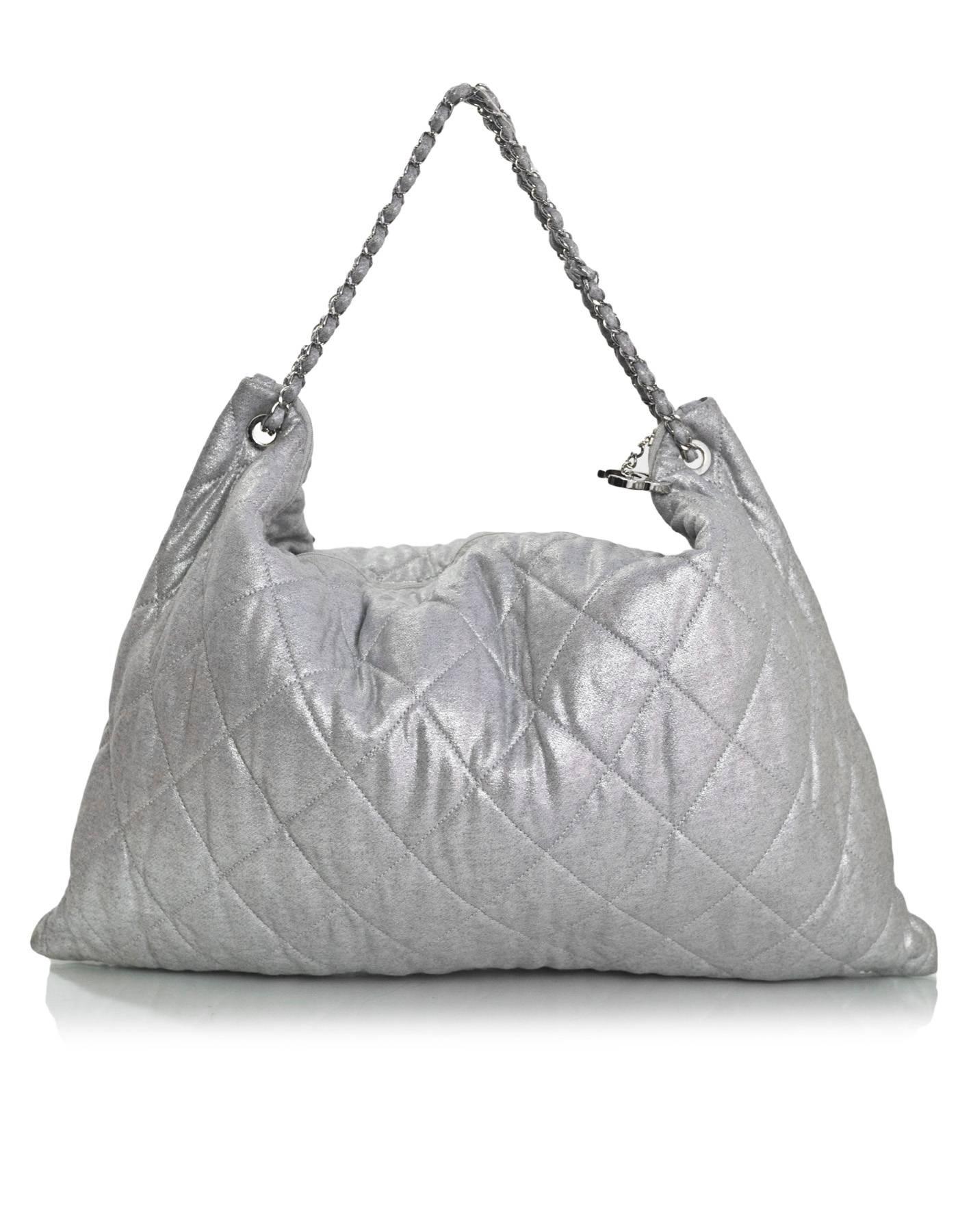sac chanel argente