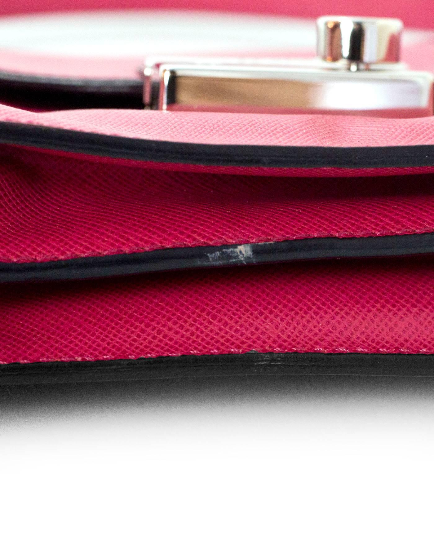 Prada Salmon Pink Saffiano Mini Sound Crossbody Bag with DB 2