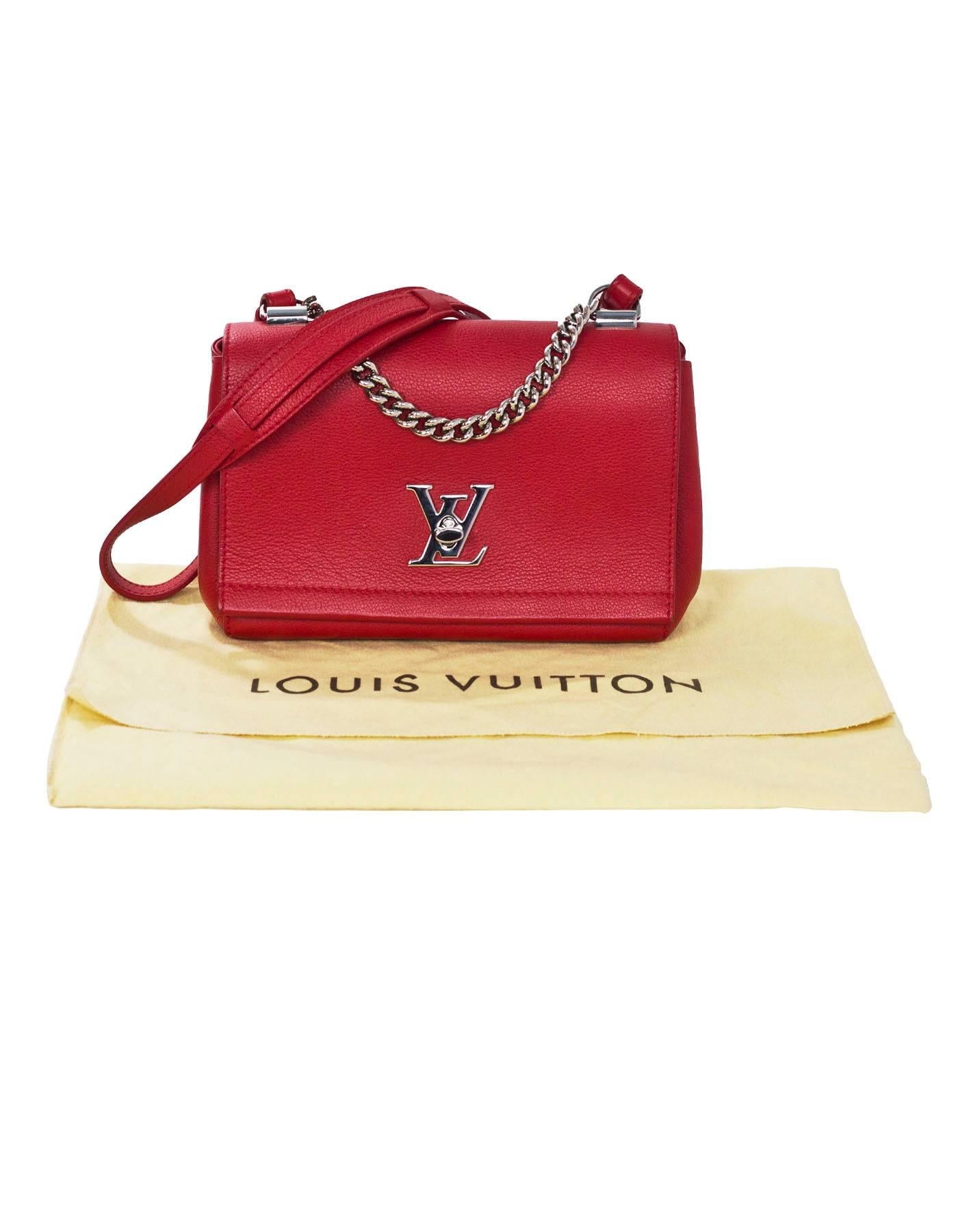 Louis Vuitton Red Lockme II BB Satchel Bag with DB 6