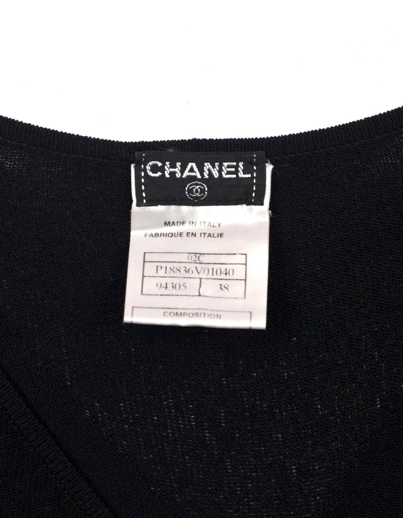 Chanel 2002 Black Top Sz FR38 1