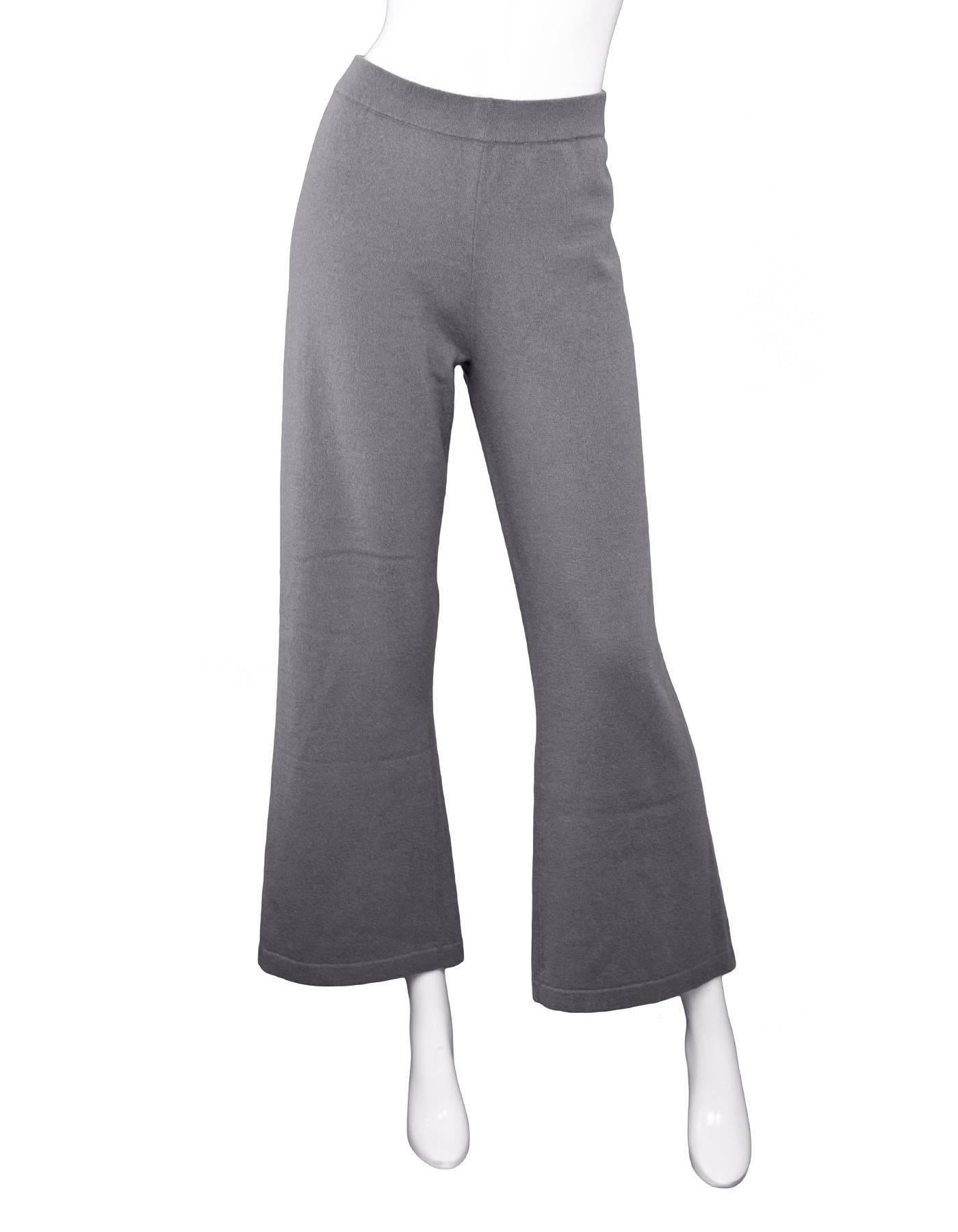 Gray Allude Taupe Cashmere Wide Leg Pants Sz M rt. $479