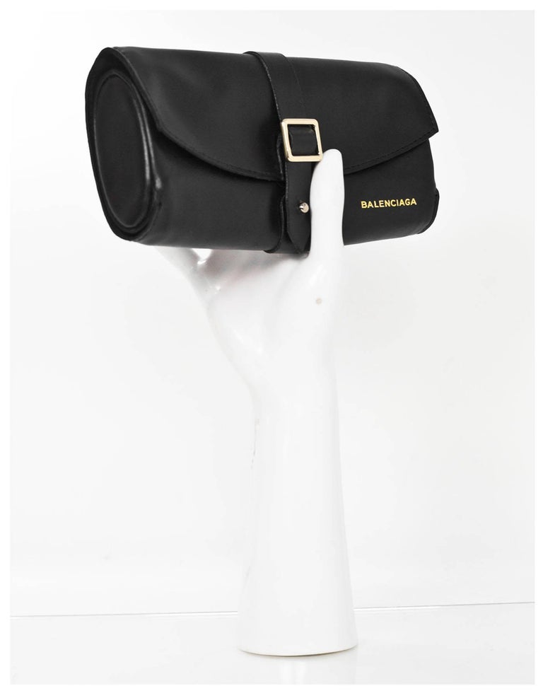 Balenciaga Black Soft Sunglass/Jewelry Travel Pouch For Sale  display picture 3