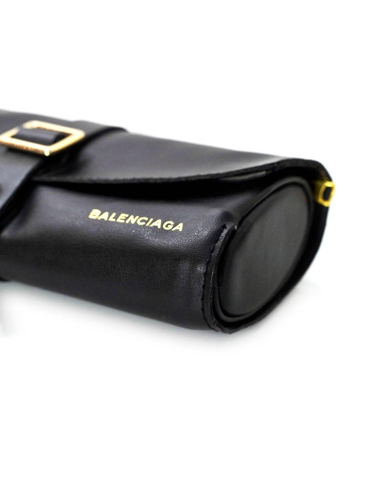 Balenciaga Black Soft Sunglass/Jewelry Travel Pouch For Sale  display picture 1