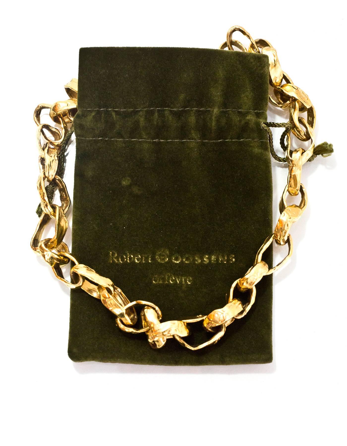 Goosens Goldtone Chain-Link Necklace with DB 1