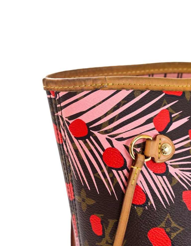 Louis Vuitton Limited Edition Palm Spring Jungle Neverfull MM Tote Bag