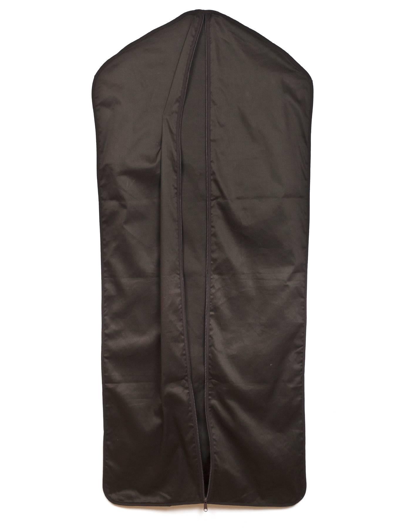 Black Louis Vuitton Brown Canvas Garment Bag