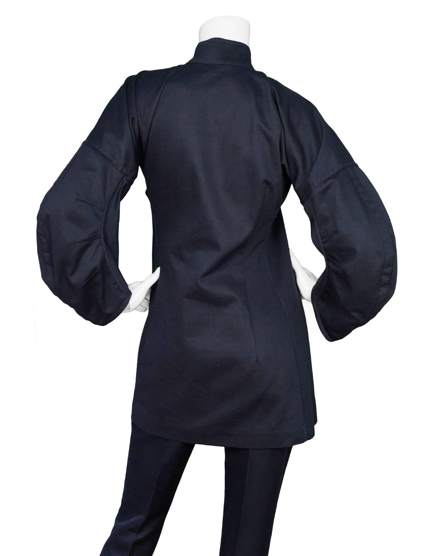Black Prada Navy Kimono-Style Top Sz IT40
