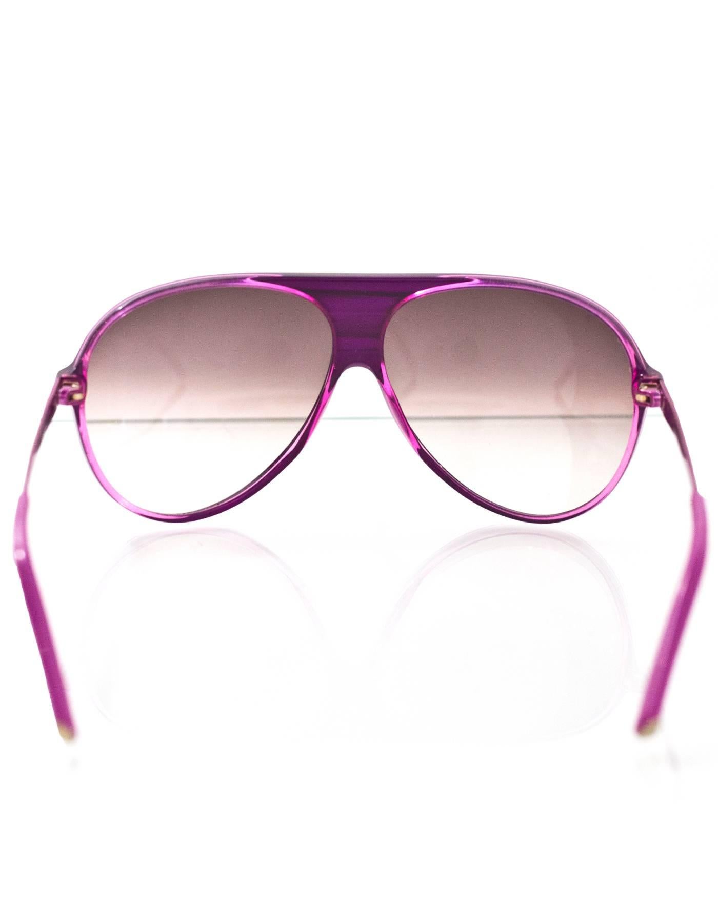 Christian Dior Purple Les Marquises Aviator Sunglasses  In Excellent Condition In New York, NY
