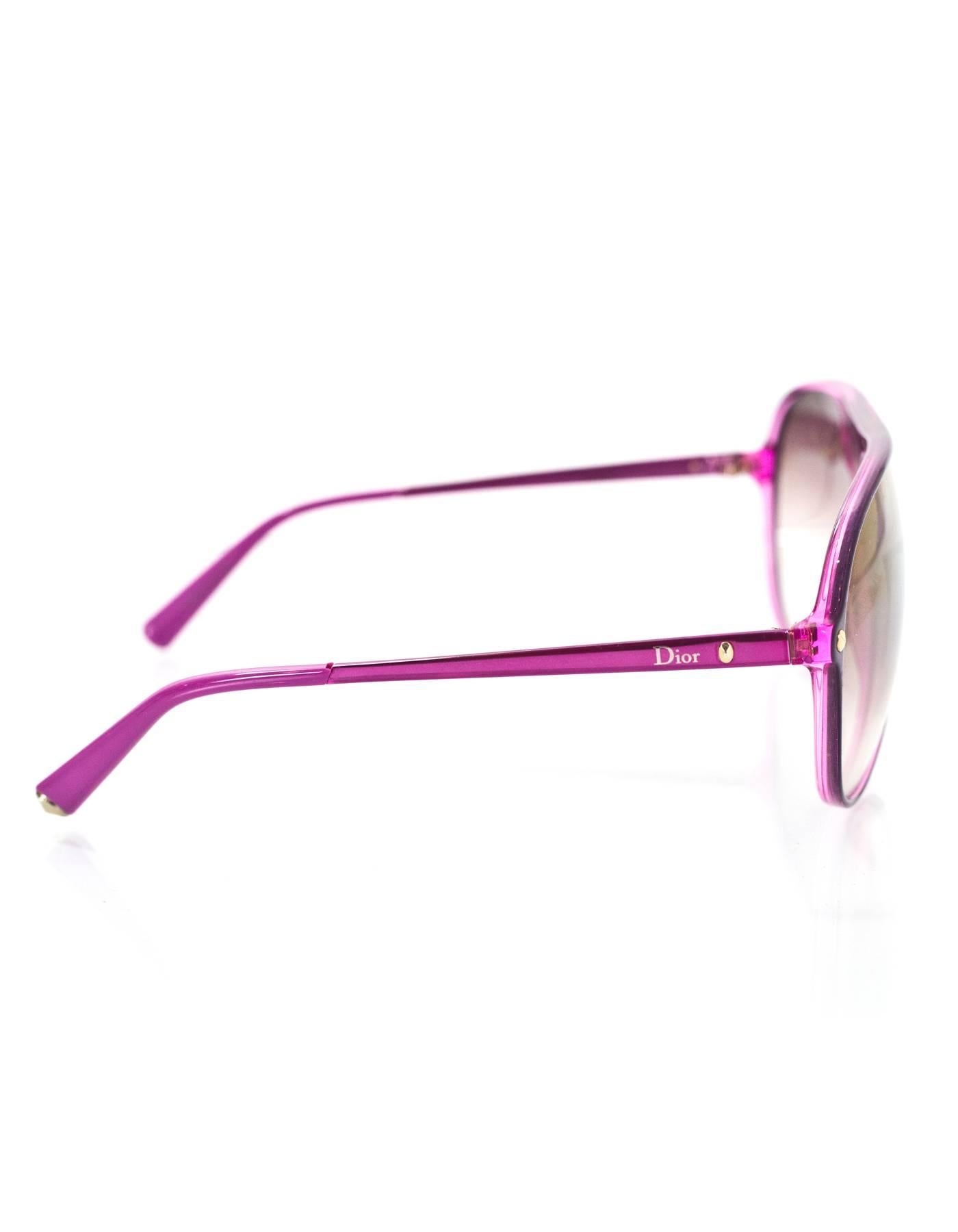 Women's Christian Dior Purple Les Marquises Aviator Sunglasses 
