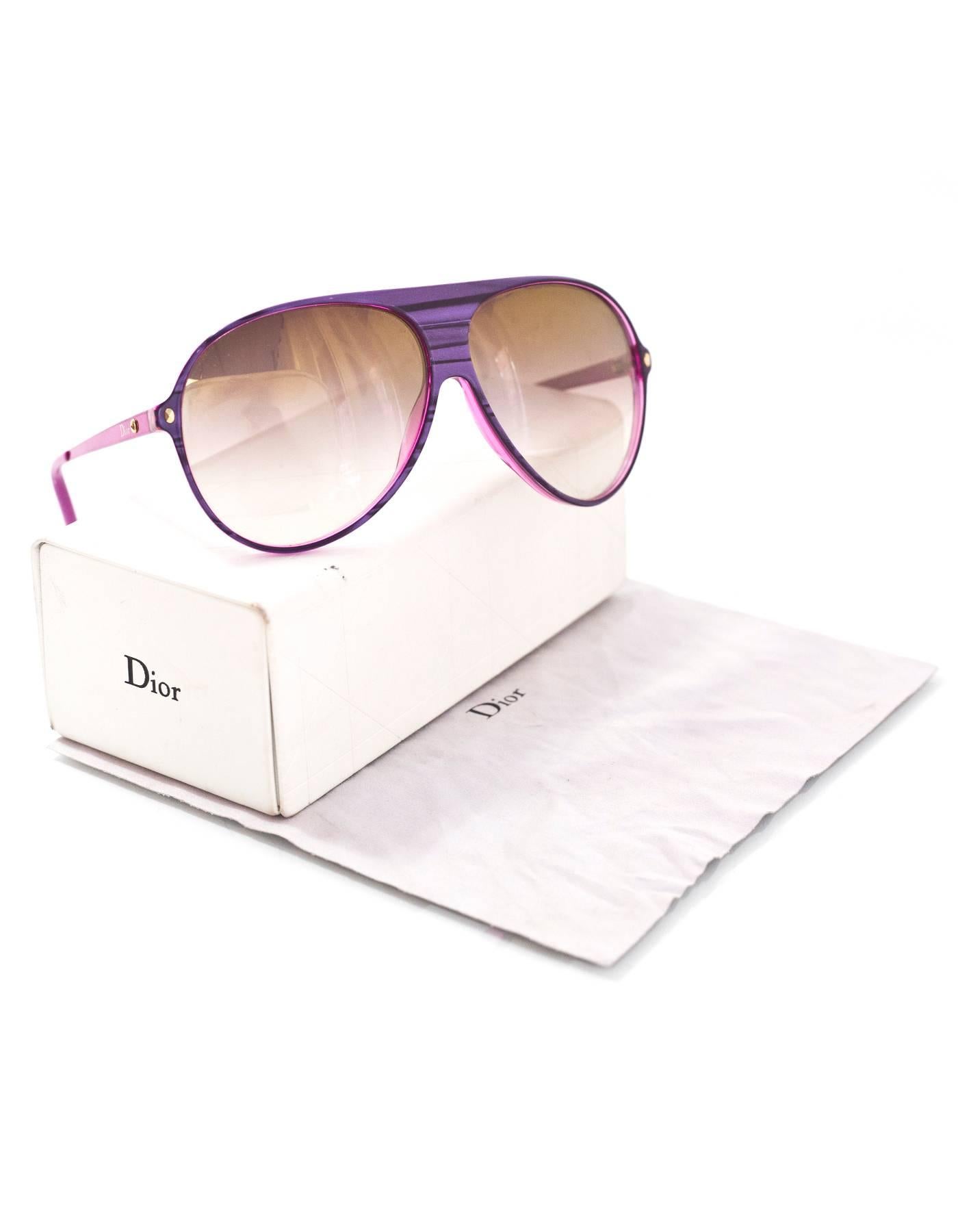 Christian Dior Purple Les Marquises Aviator Sunglasses  1