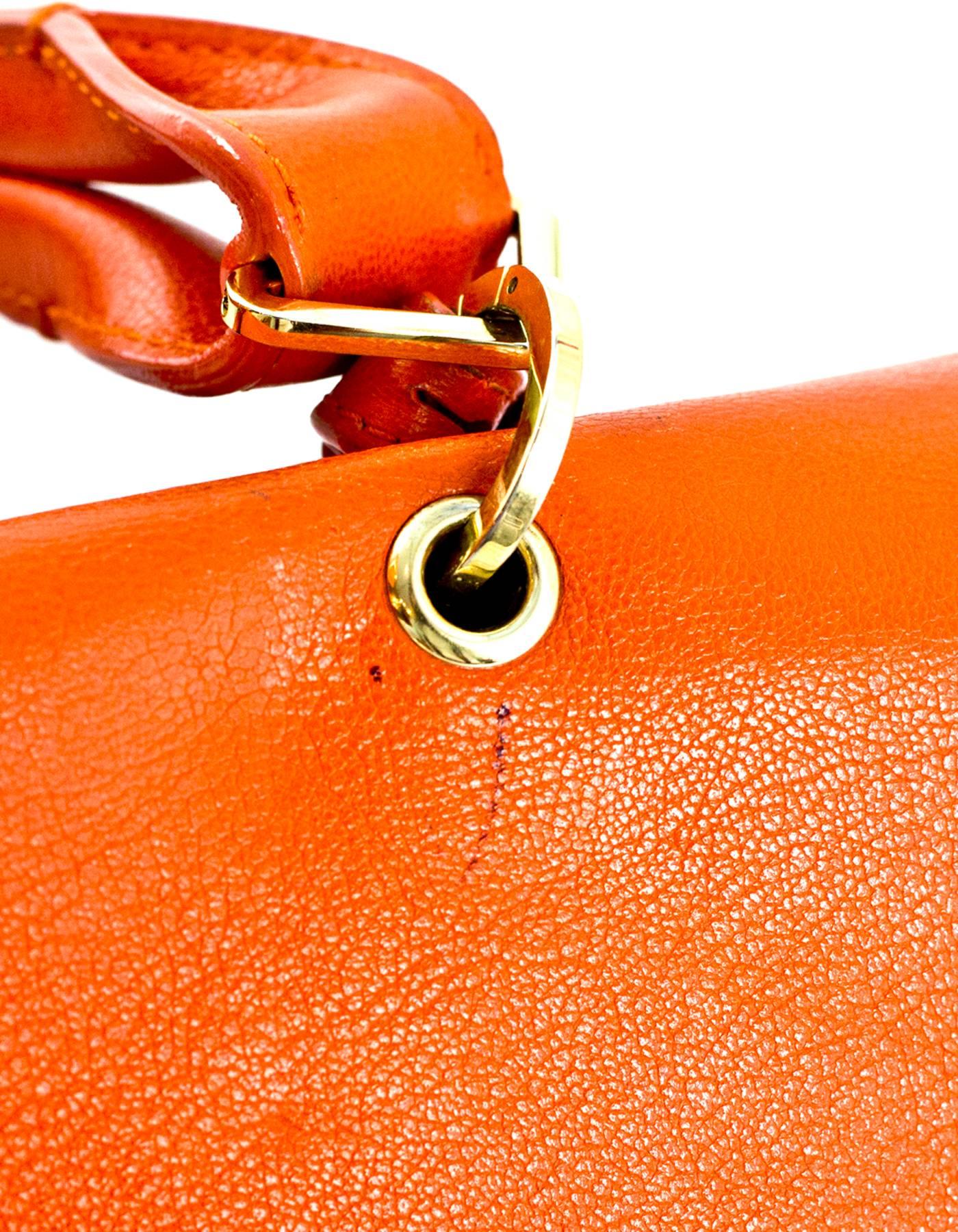 Women's Marc Jacobs Orange Leather 1984 Satchel Bag