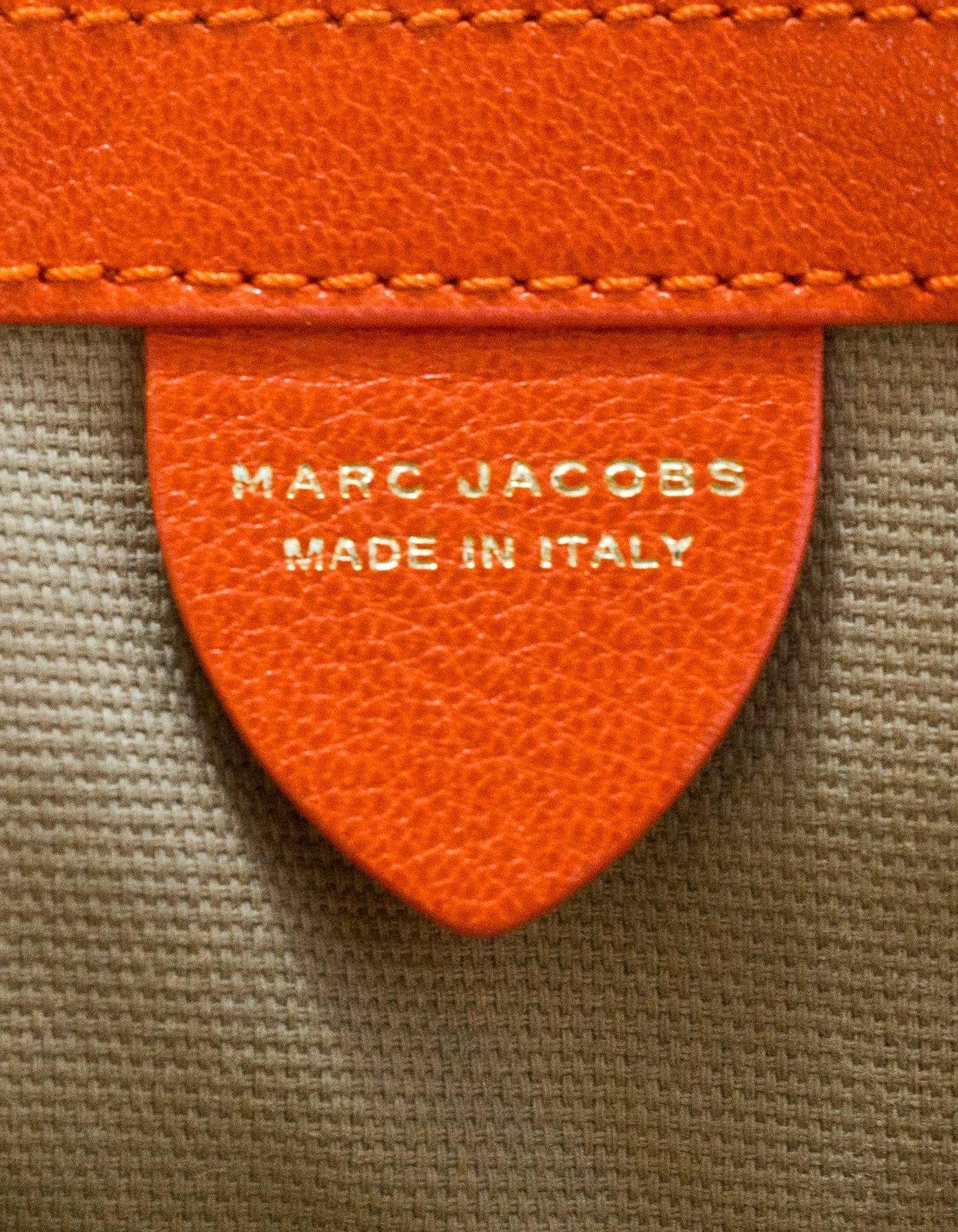 Marc Jacobs Orange Leather 1984 Satchel Bag 1