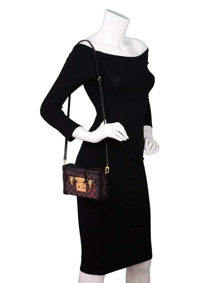 Túi nữ dạng cốp LV màu nâu Louis Vuitton Petite Malle East West
