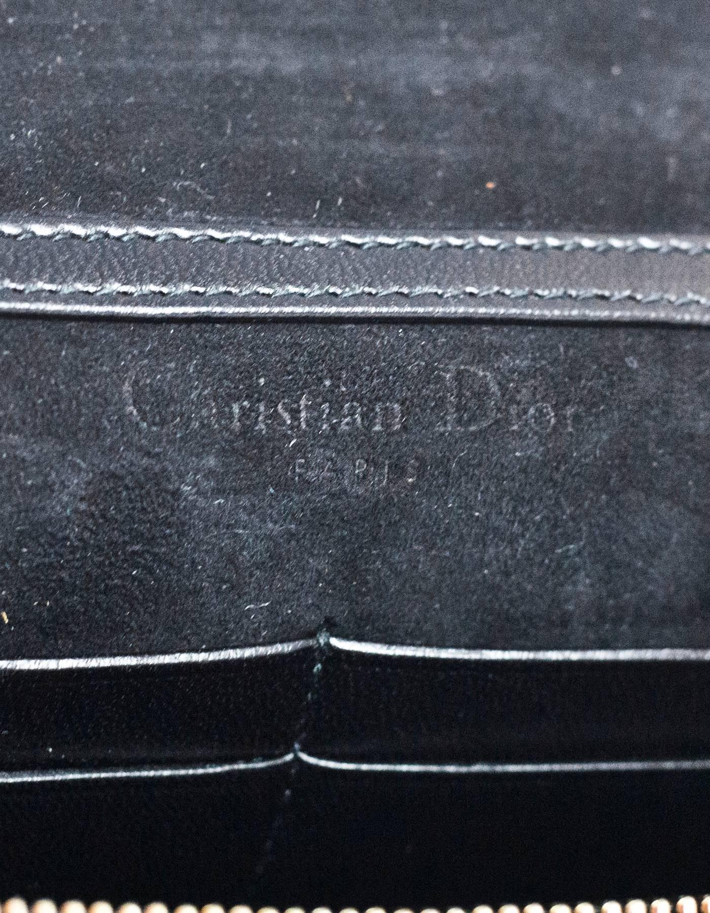 Women's Christian Dior 2017 Black Leather Dioraddict Wallet On Chain Crossbody