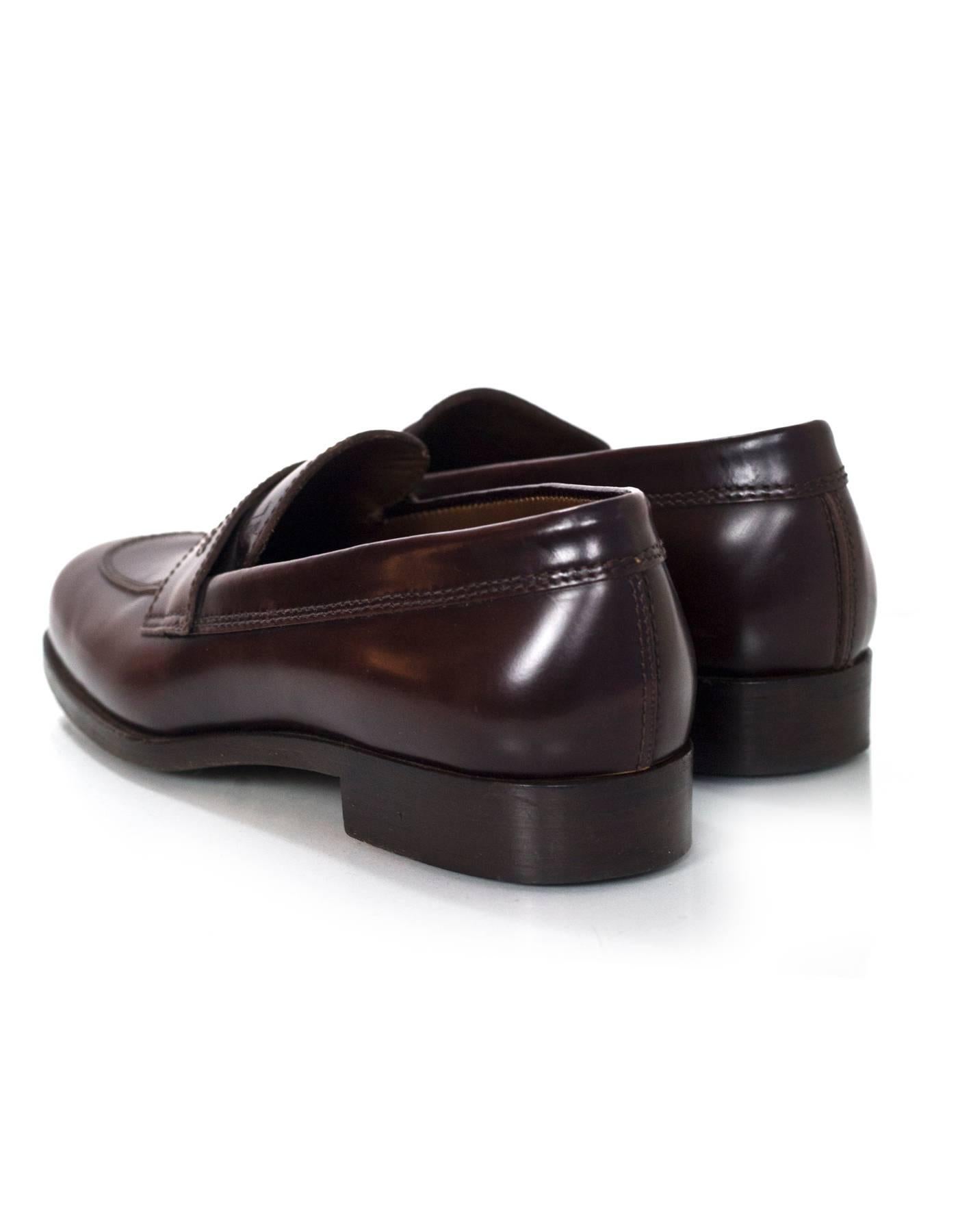 TOD's Brown Leather Loafers Sz 36.5 In Excellent Condition In New York, NY