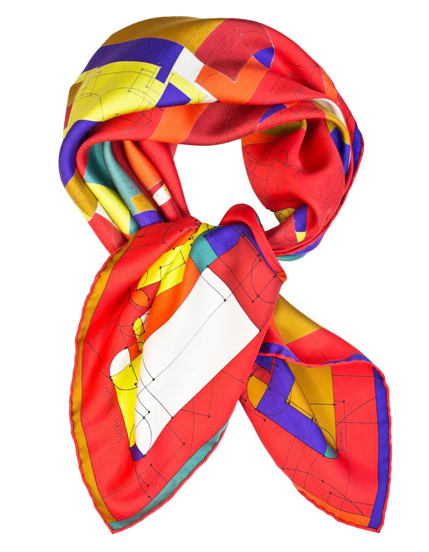 Hermes Echec Au Roi Silk 90cm Scarf designed by Benoît-Pierre Emery 

Made In: France
Color: Red
Composition: 100% Silk
Retail Price: $415 + tax
Overall Condition: Excellent pre-owned condition with the exception of small