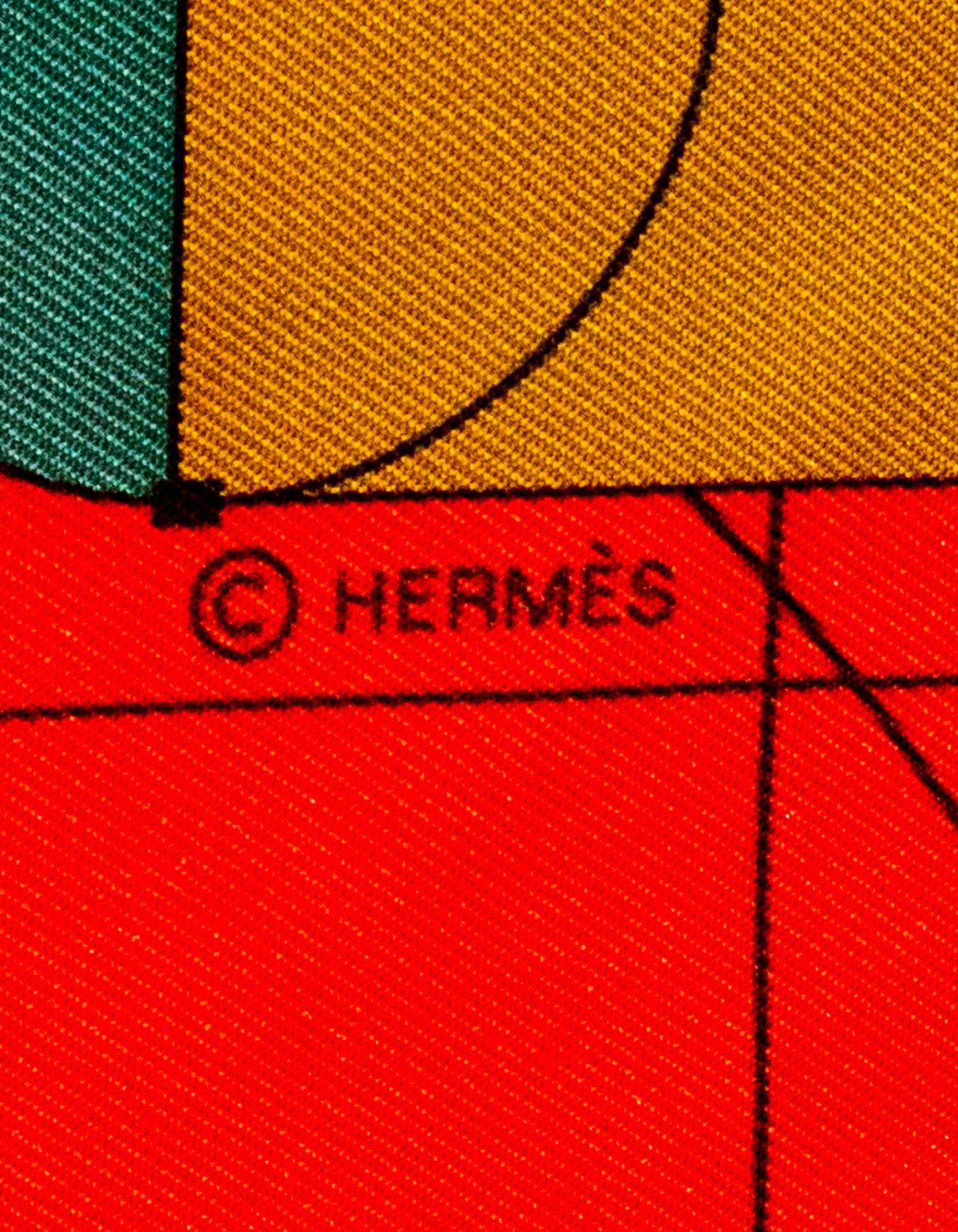 Hermes Red/Multicolor Echec Au Roi 