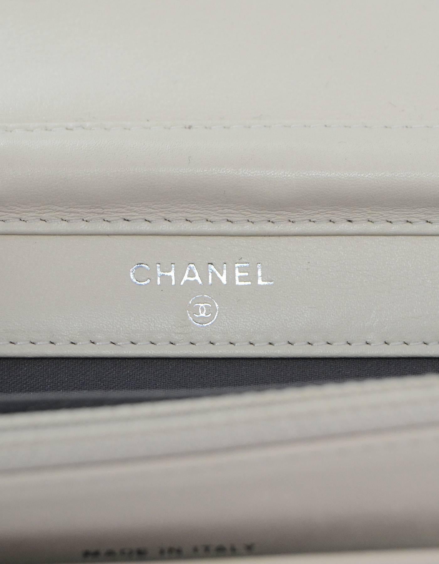 Chanel Bone Lambskin Leather Studded CC WOC Wallet on a Chain Crossbody Bag 2