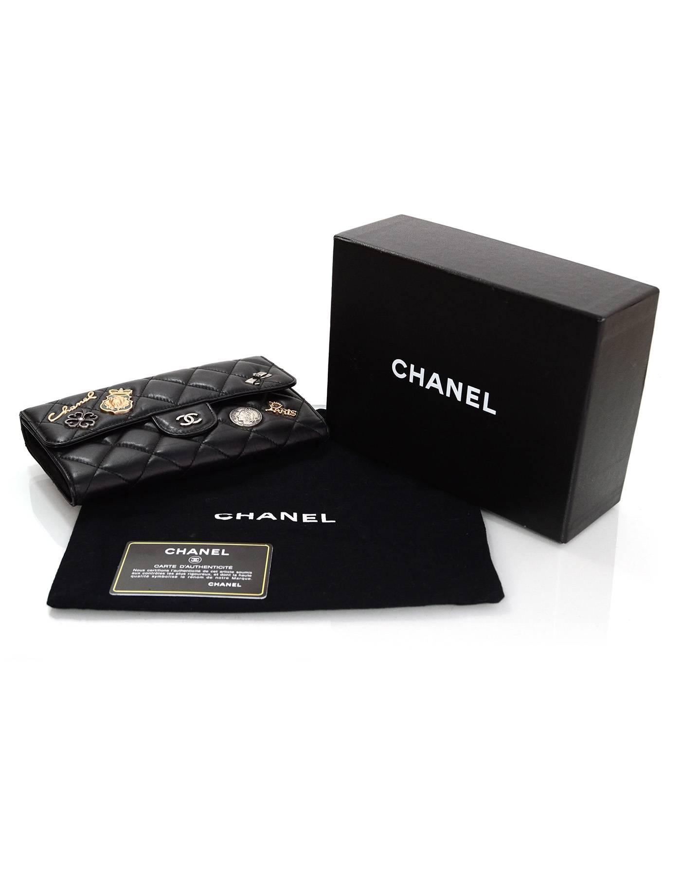 Chanel Limited Edition Quilted Calfskin Lucky Charms Flap Wallet 2