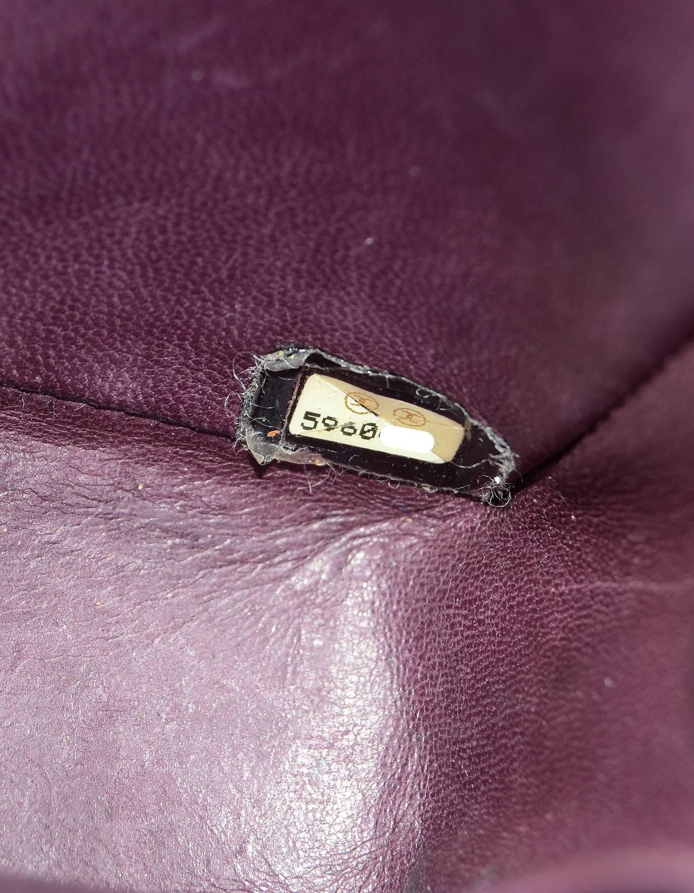 Chanel Purple Metallic Python Square Mini Flap Bag with Dust Bag 1