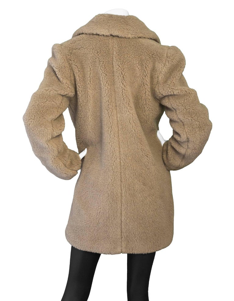 camel teddy bear coat