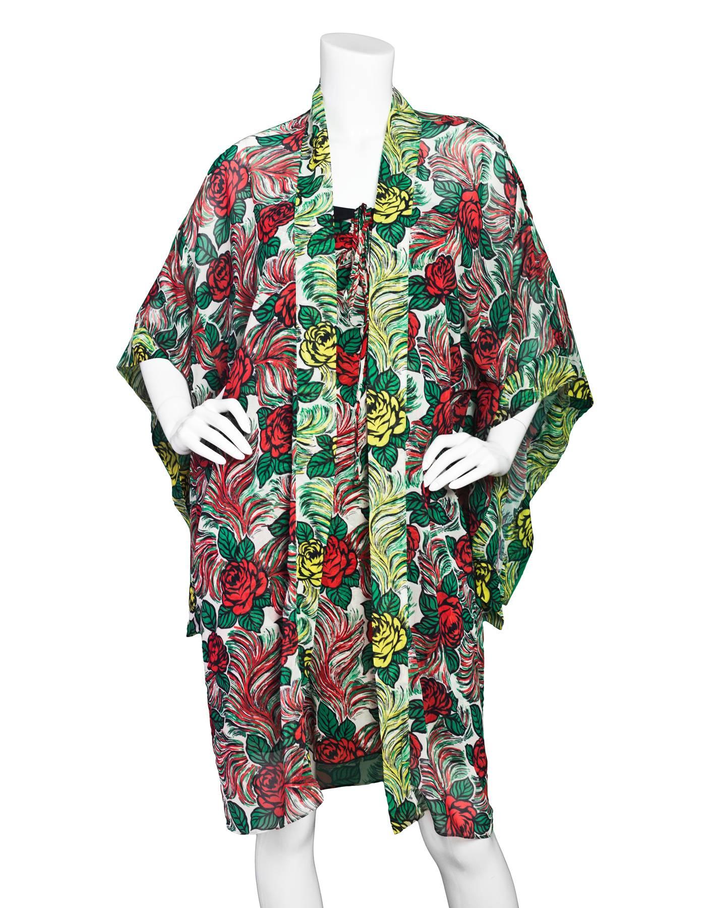 Anna Sui Floral Print Silk Halter Dress sz US2 2