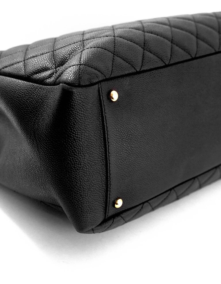 Women's Chanel Black Caviar Leather XL GST Grand Shopping Tote Bag GHW