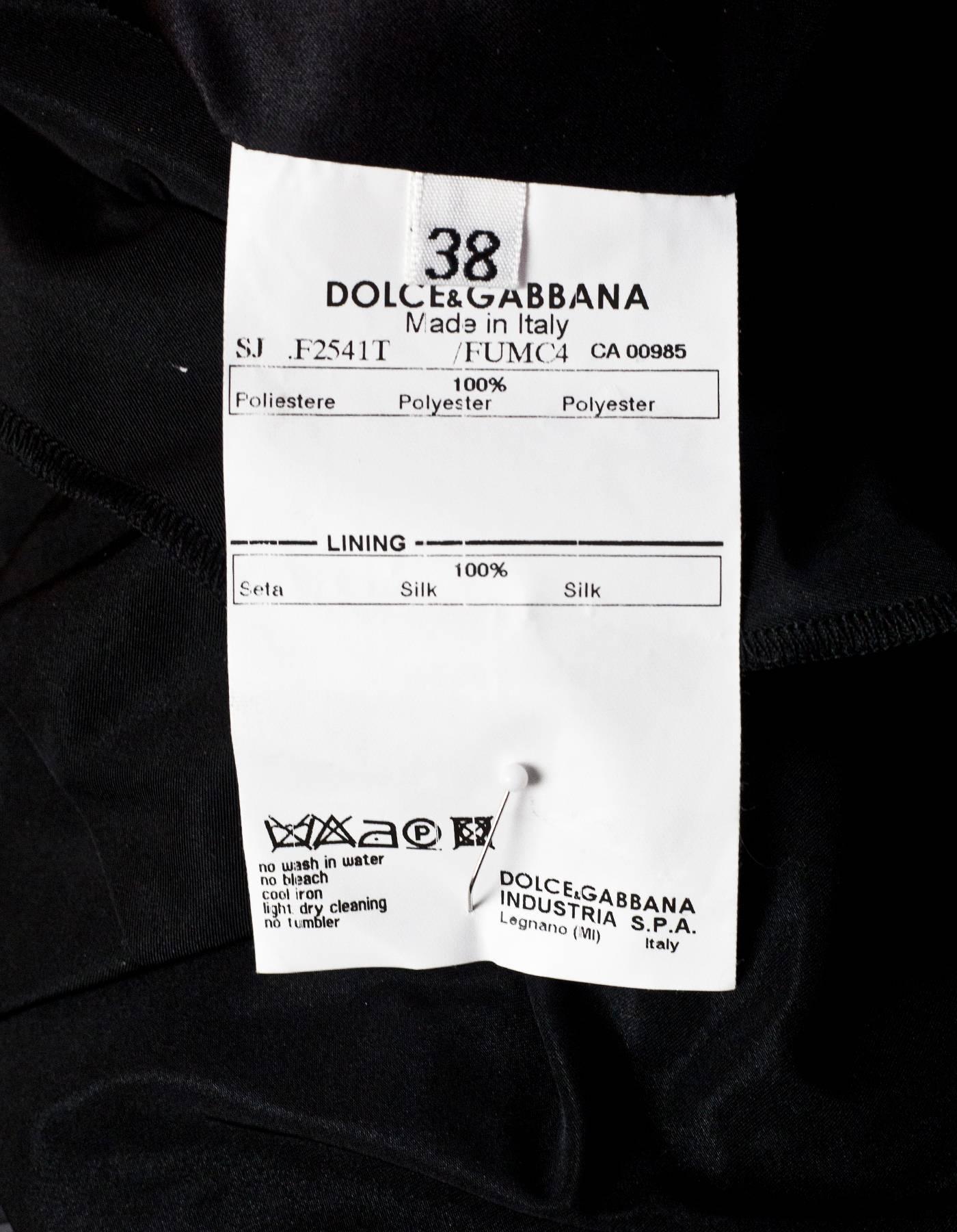 Dolce & Gabbana Black Cropped Jacket sz IT38 1