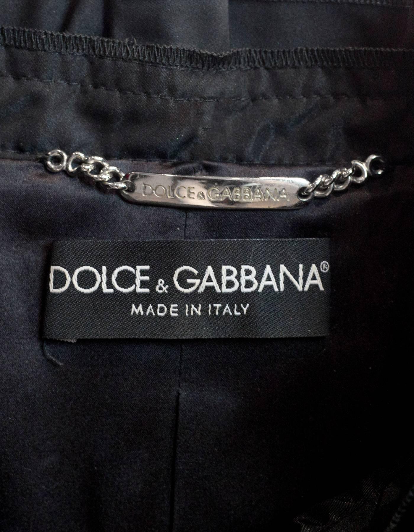 Women's Dolce & Gabbana Black Cropped Jacket sz IT38