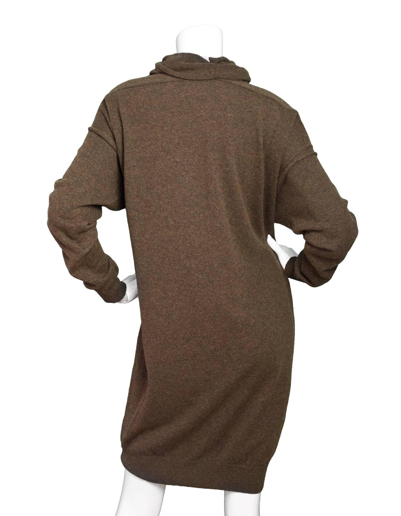 brown cashmere dress