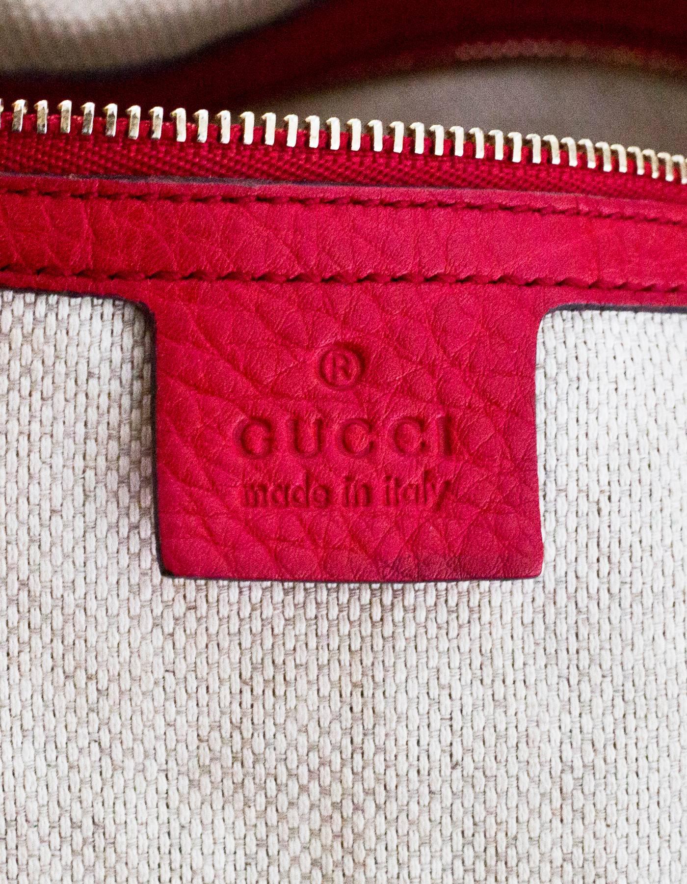 Gucci Red Leather Large Soho Tote Bag 1