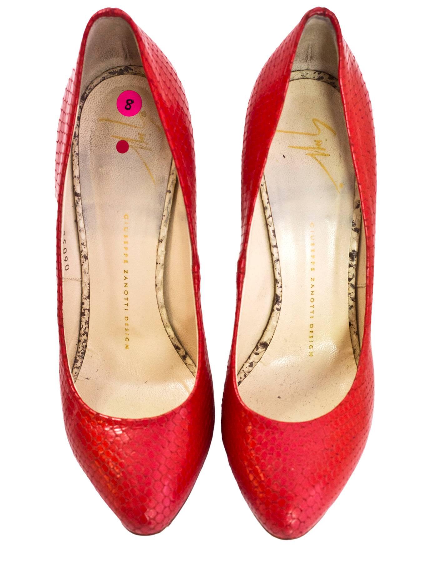 red giuseppe heels
