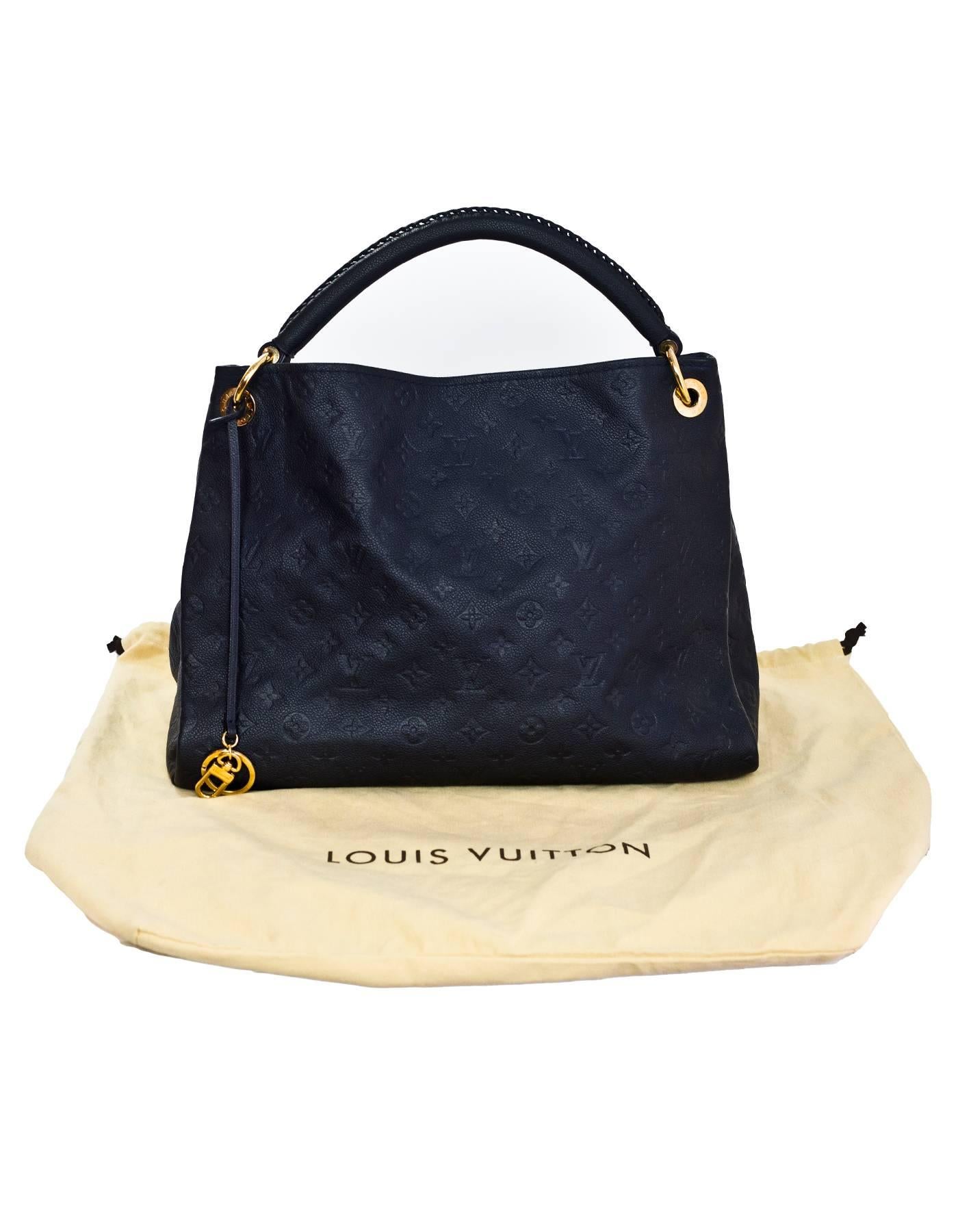 Louis Vuitton Blue Infini Leather Monogram Empreinte Artsy MM Hobo Tote Bag 2