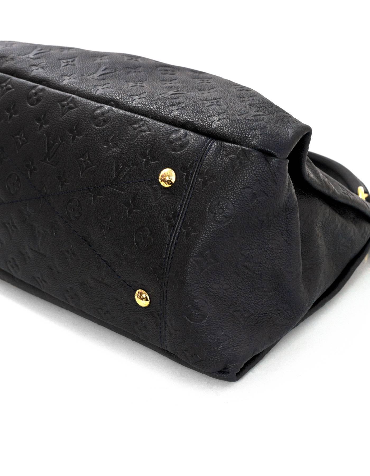 Black Louis Vuitton Blue Infini Leather Monogram Empreinte Artsy MM Hobo Tote Bag