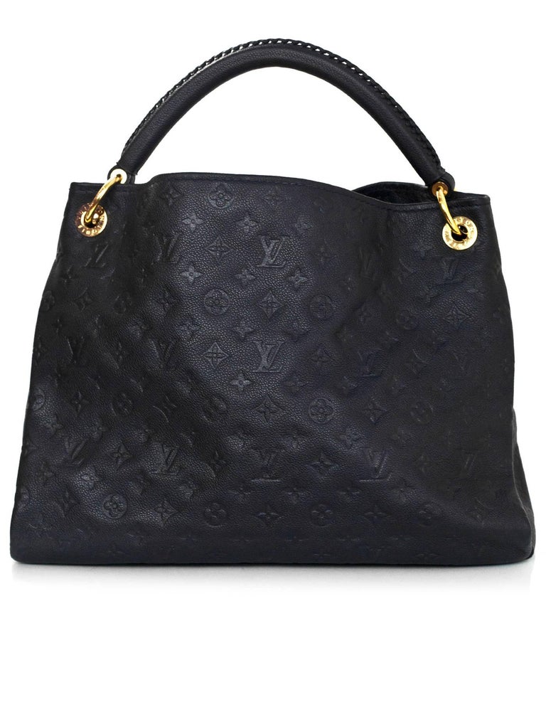 Louis Vuitton Blue Infini Leather Monogram Empreinte Artsy MM Hobo Tote Bag For Sale at 1stdibs