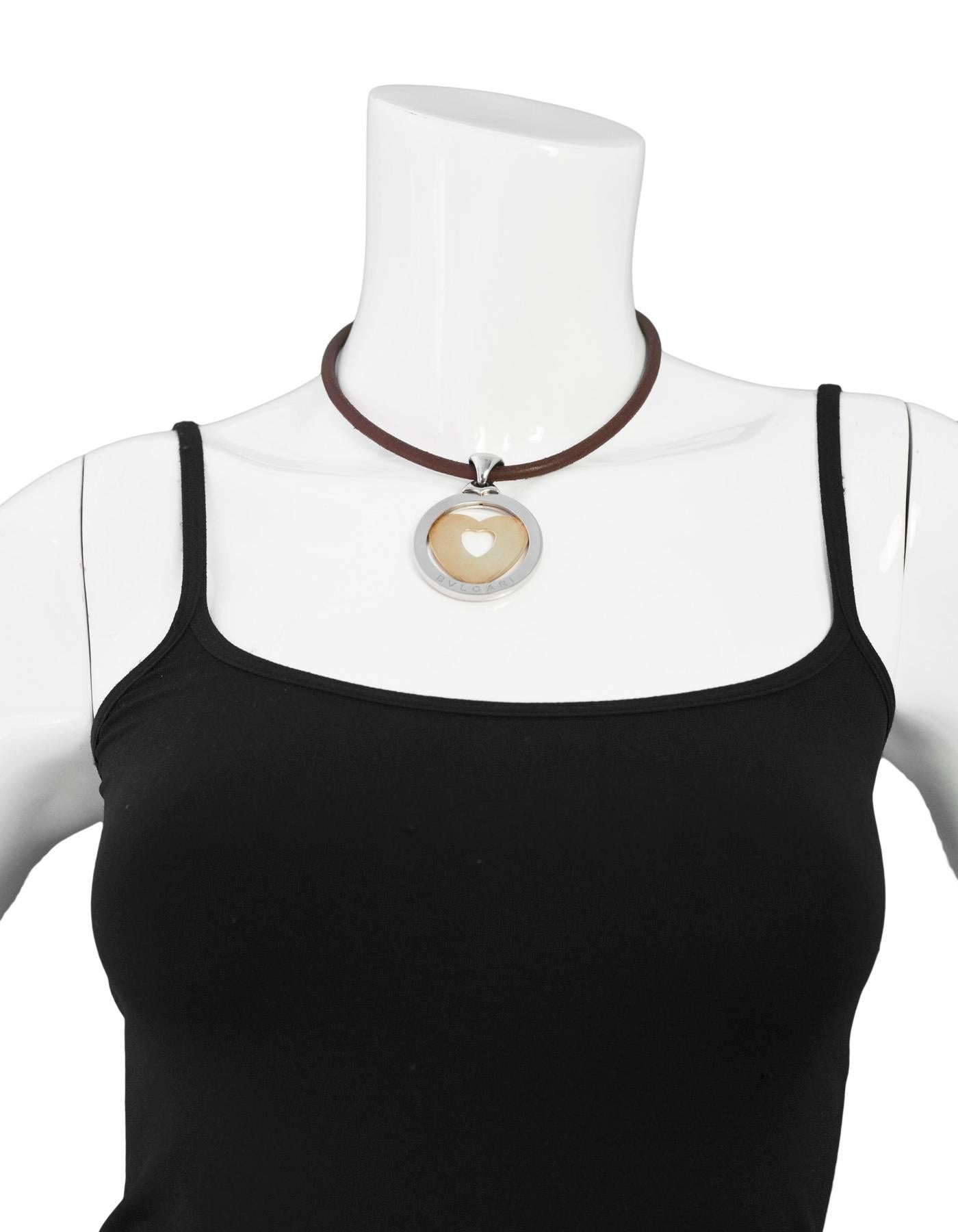 Women's Bvlgari 18k Gold & Stainless Steel Large Tondo Necklace