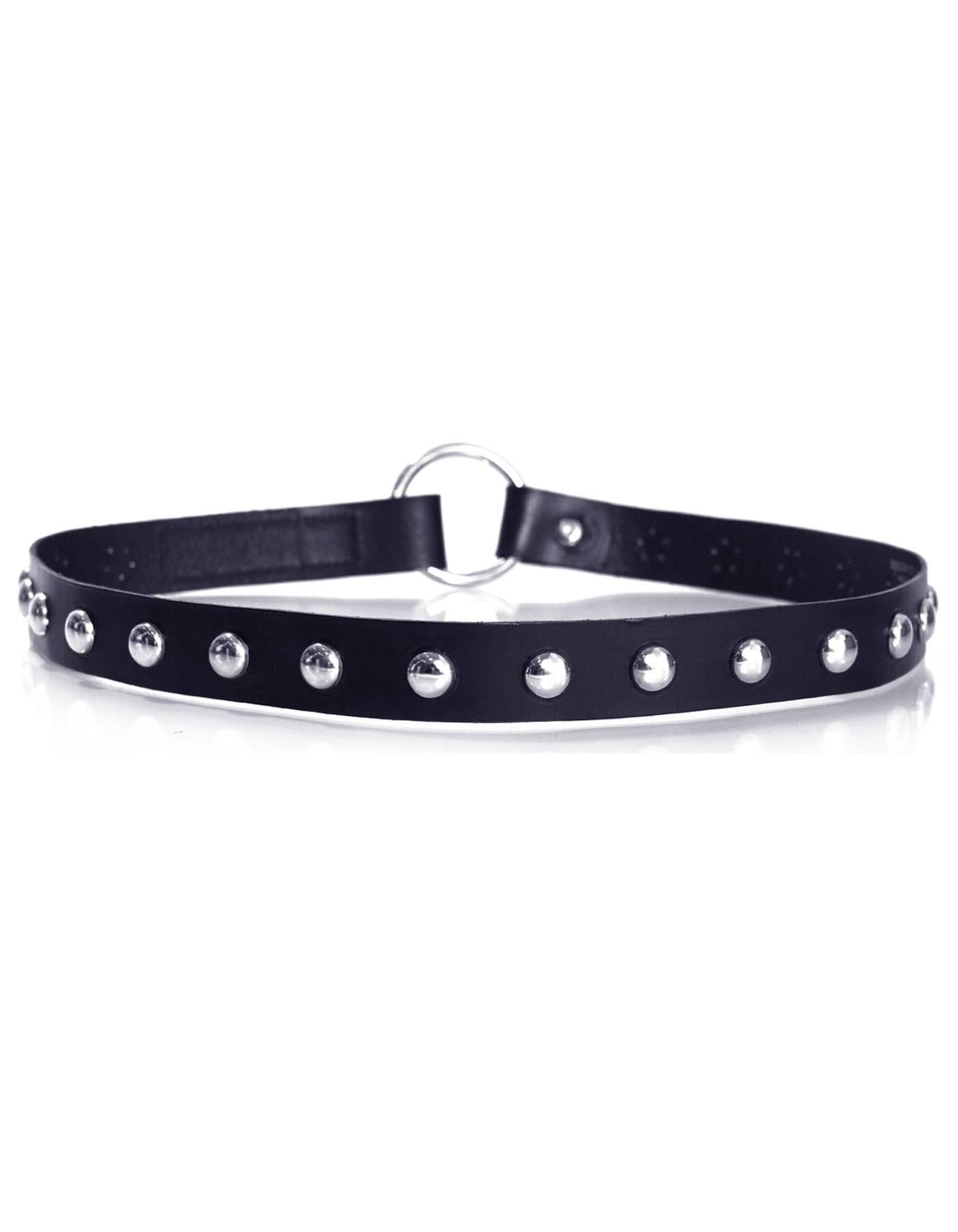 Dolce & Gabbana Black Leather Studded Belt 

Made In: Italy
Color: Black and silvertone
Materials: Leather and metal
Closure/Opening: Velcro loop
Stamp: 46/085
Overall Condition: Excellent pre-owned condition with the exception of some faint