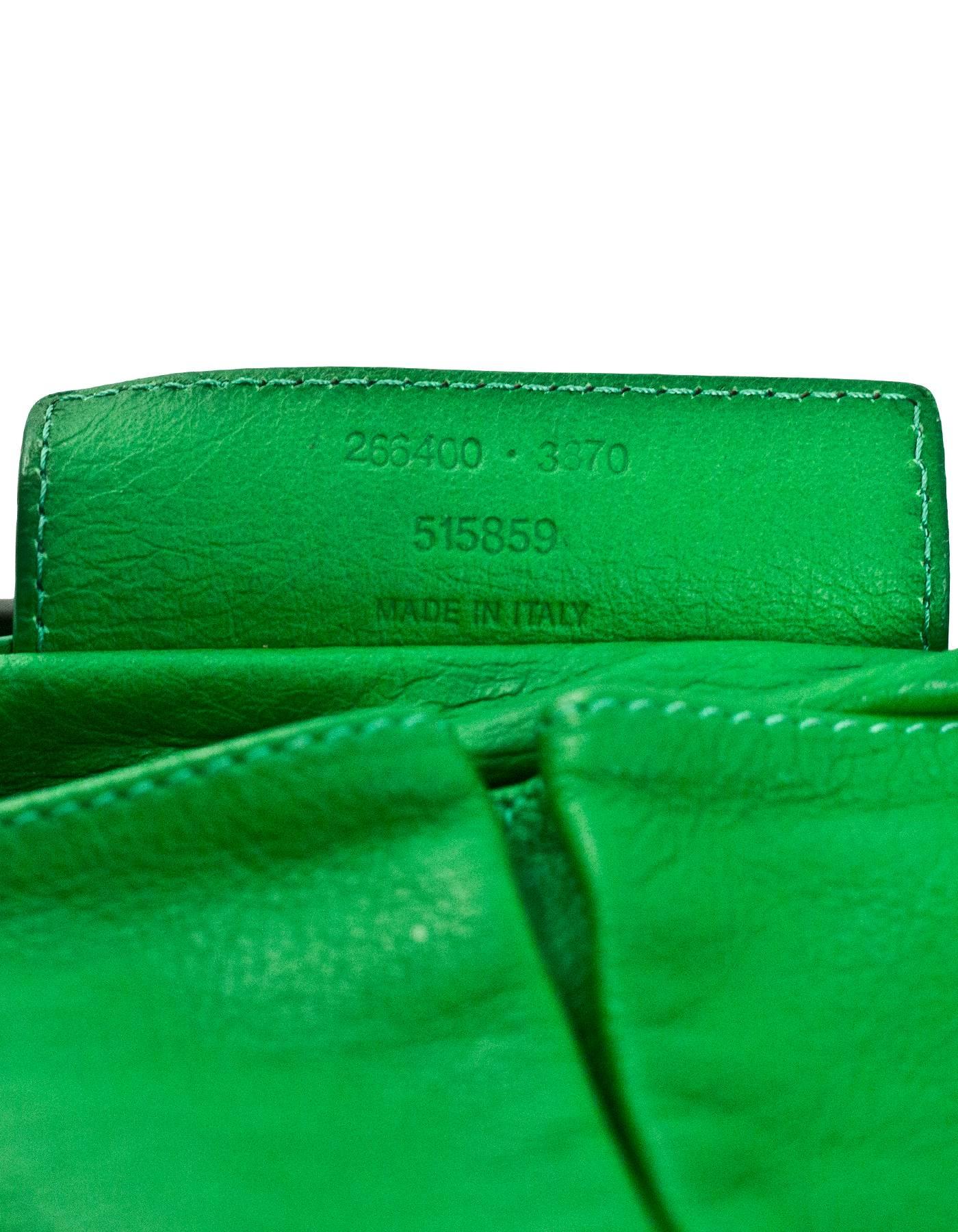 Balenciaga Green Leather Papier Ledger Tote 4