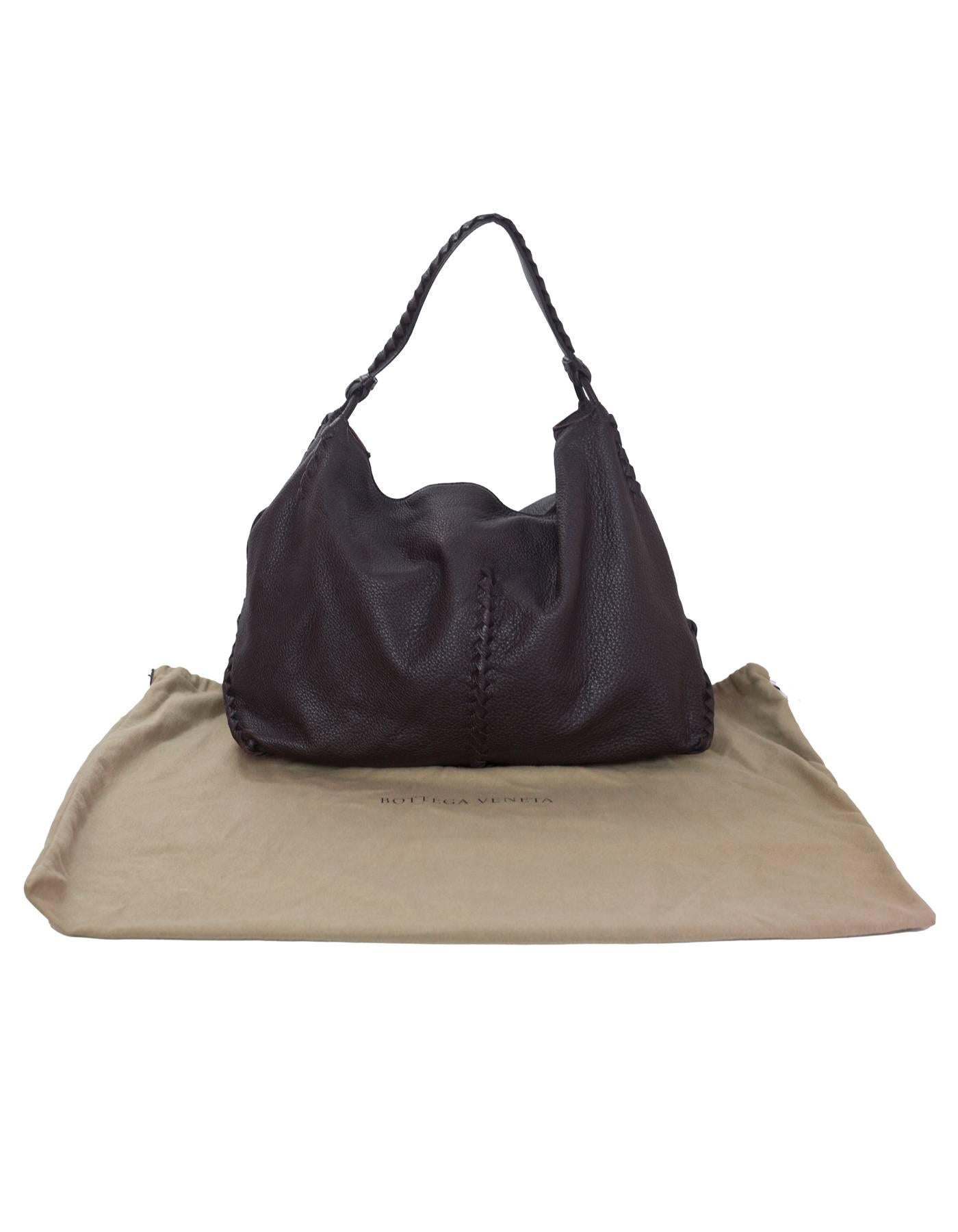 Bottega Veneta Brown Deerskin Leather & Woven Hobo Bag with DB 4