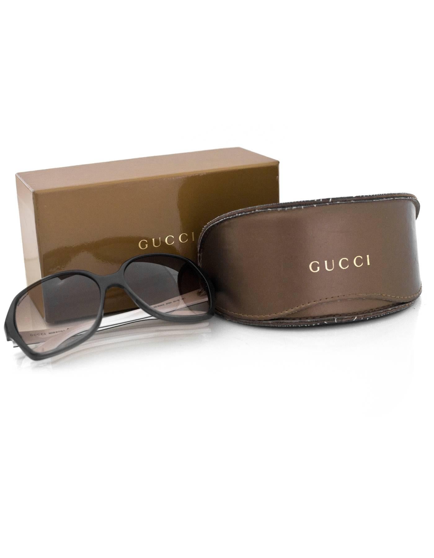Gucci Taupe & White GG Sunglasses with Case 3